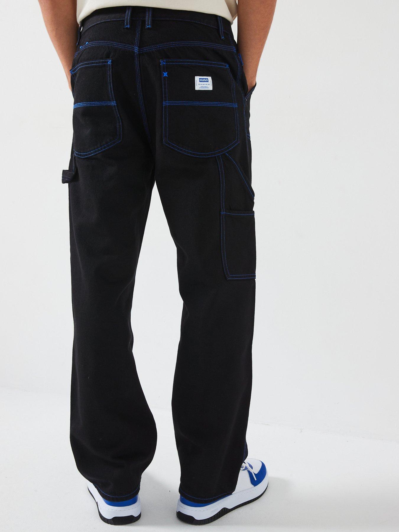 hugo-blue-carpenter-contrast-stitch-baggy-fit-jeans-blackstillFront