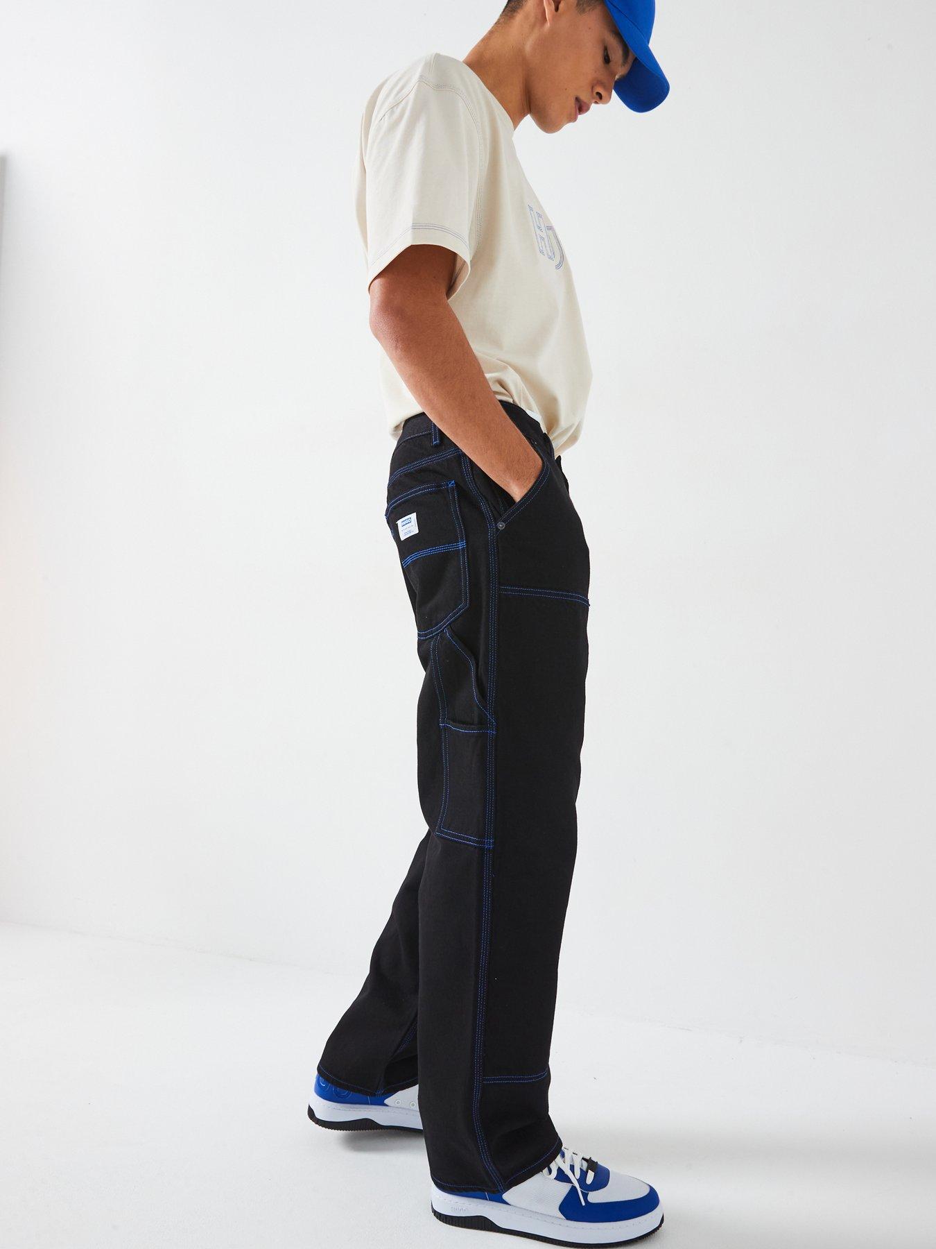 hugo-blue-carpenter-contrast-stitch-baggy-fit-jeans-blackdetail