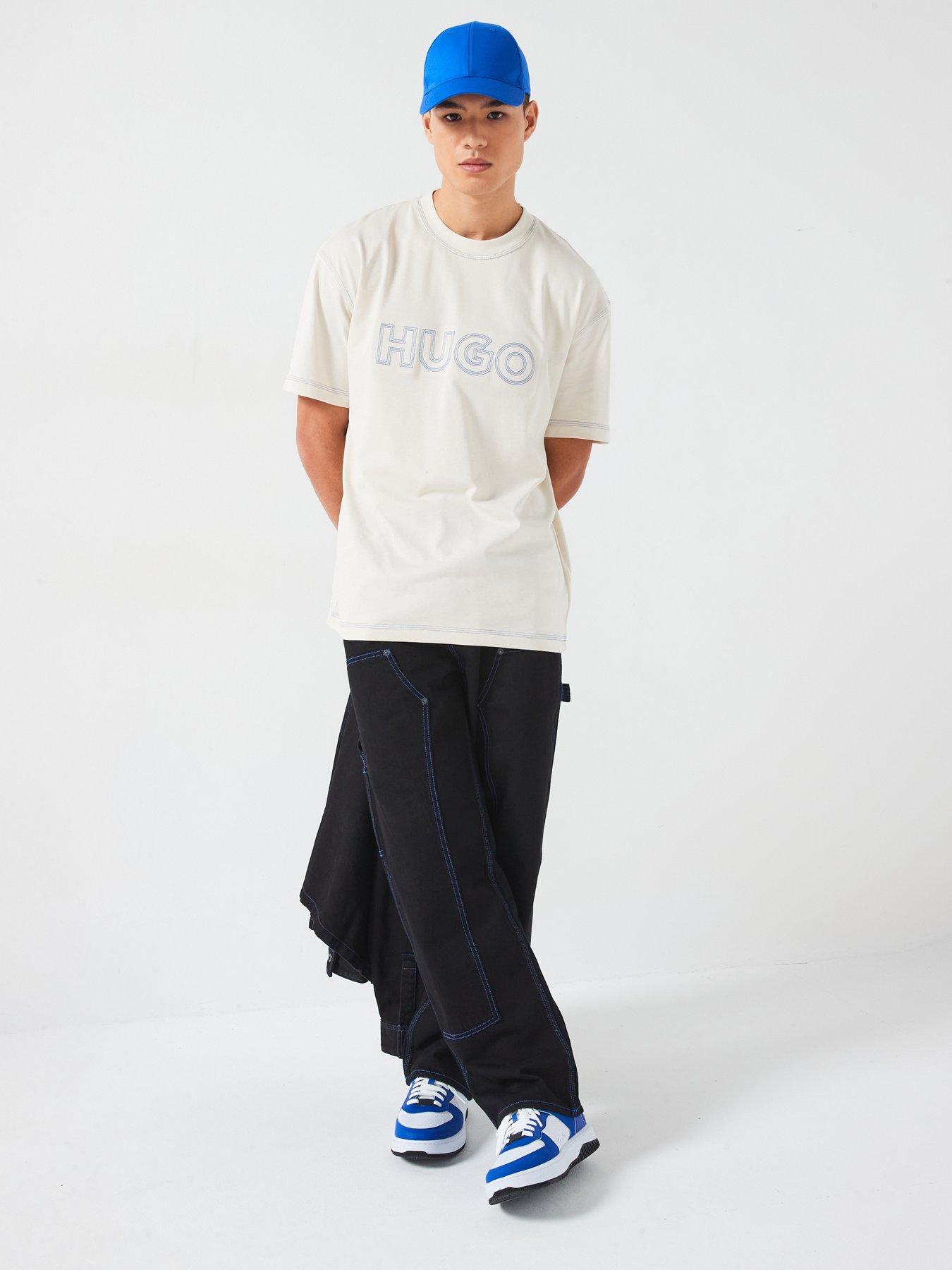 hugo-blue-nitlogo-loose-fit-outline-logo-t-shirt-whiteback