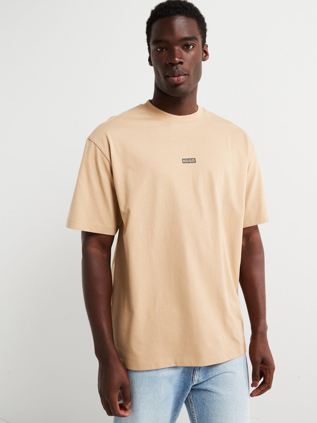 hugo-blue-nalono-loose-fit-international-logo-t-shirt-beige