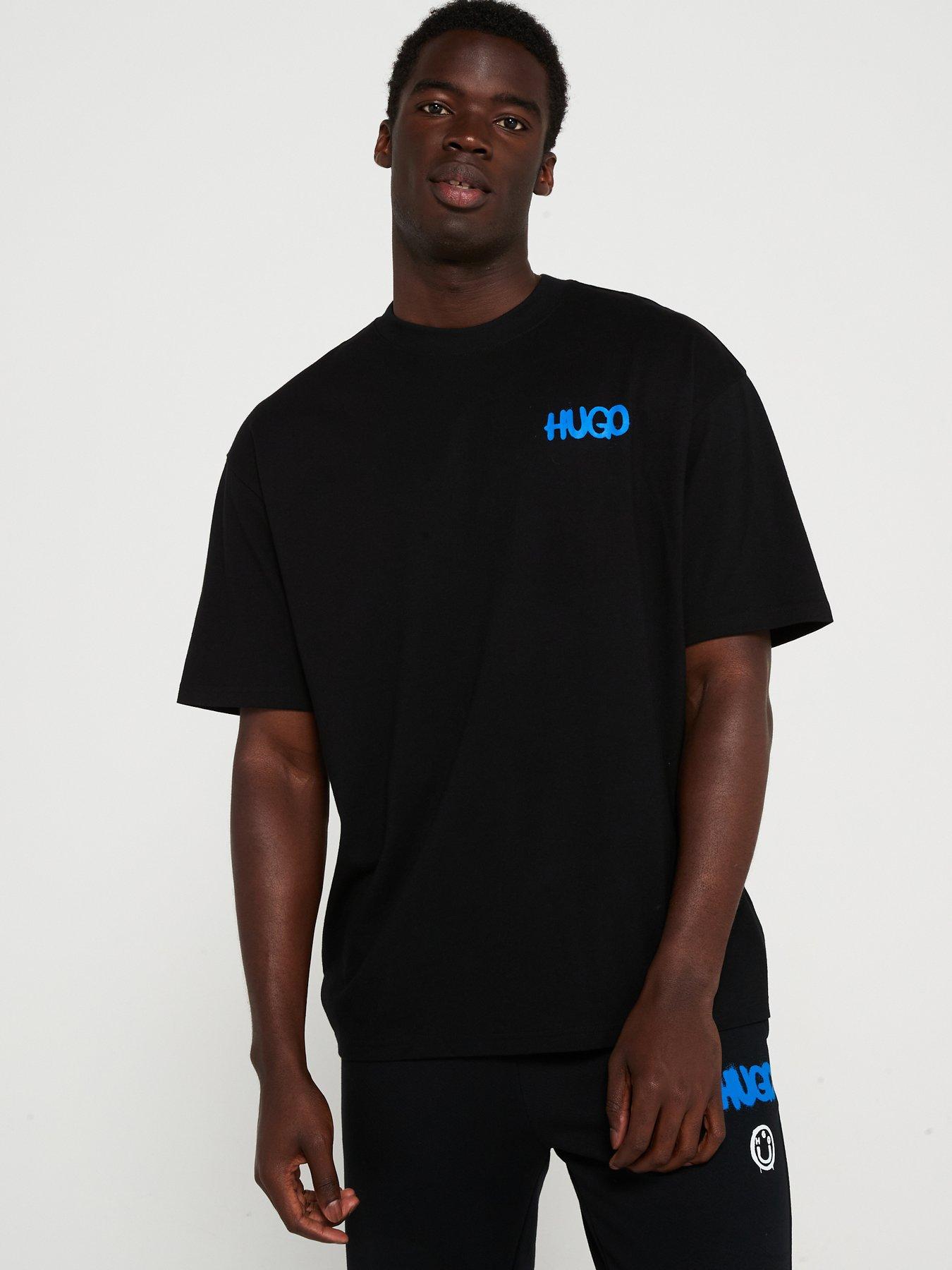 hugo-blue-nimayliti-loose-fit-spray-logo-t-shirt-black