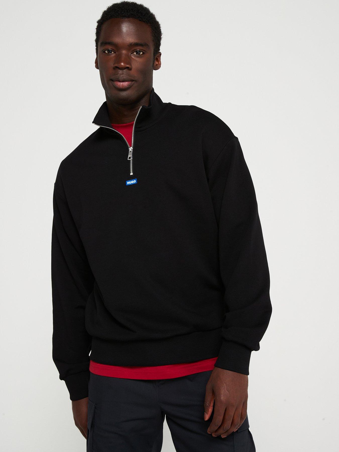 hugo-blue-neeler-small-logo-14-zip-sweat-black