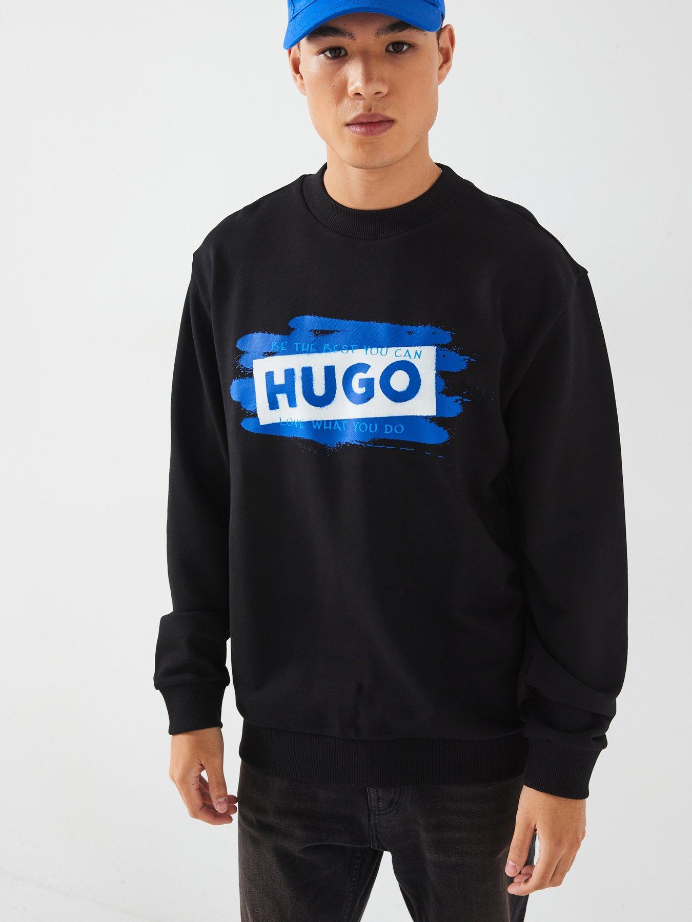 hugo-blue-nabluey-regular-fit-chest-print-crew-sweat-black