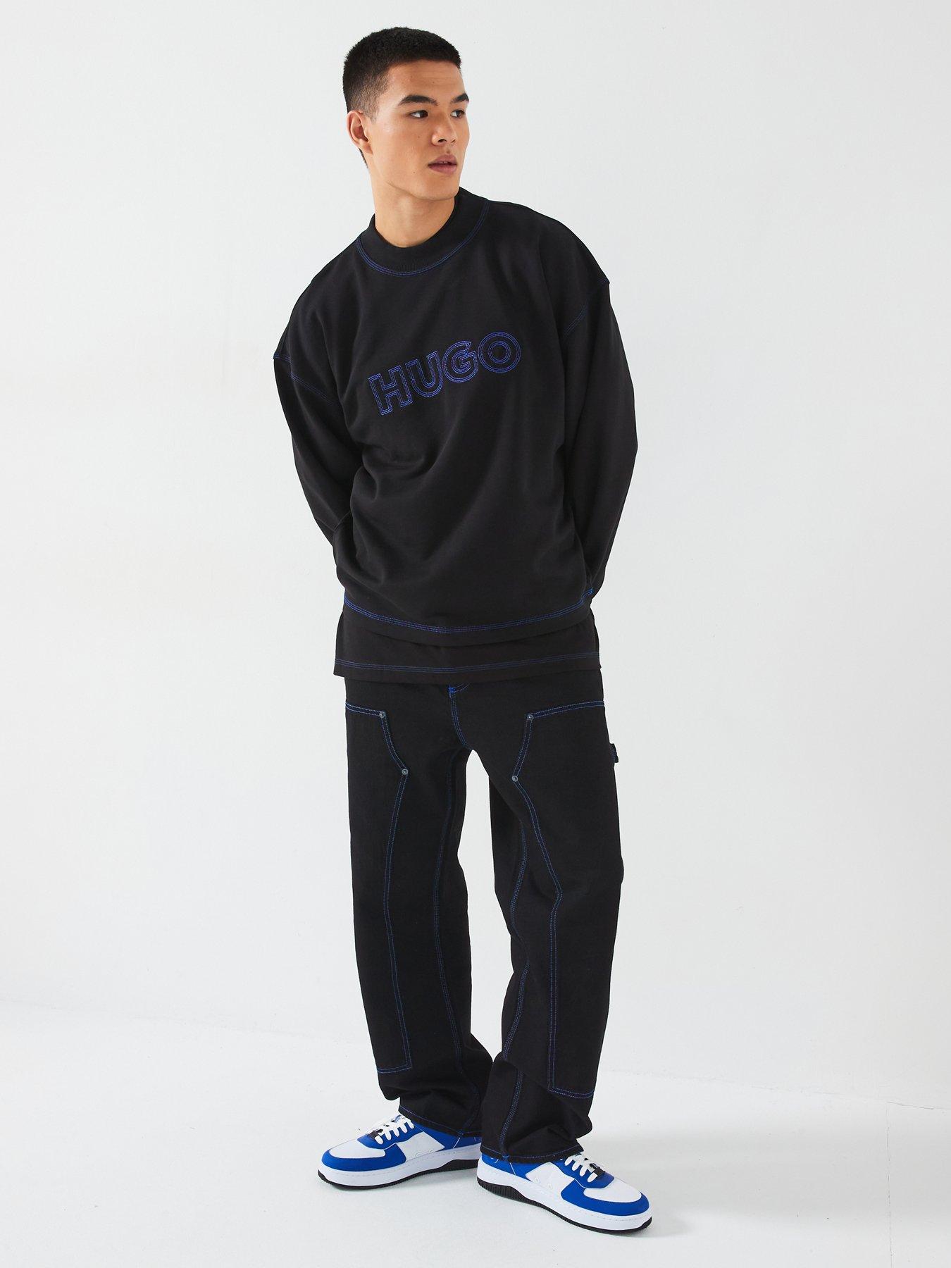 hugo-blue-nitlogolong-loose-fit-outline-crew-sweat-blackback