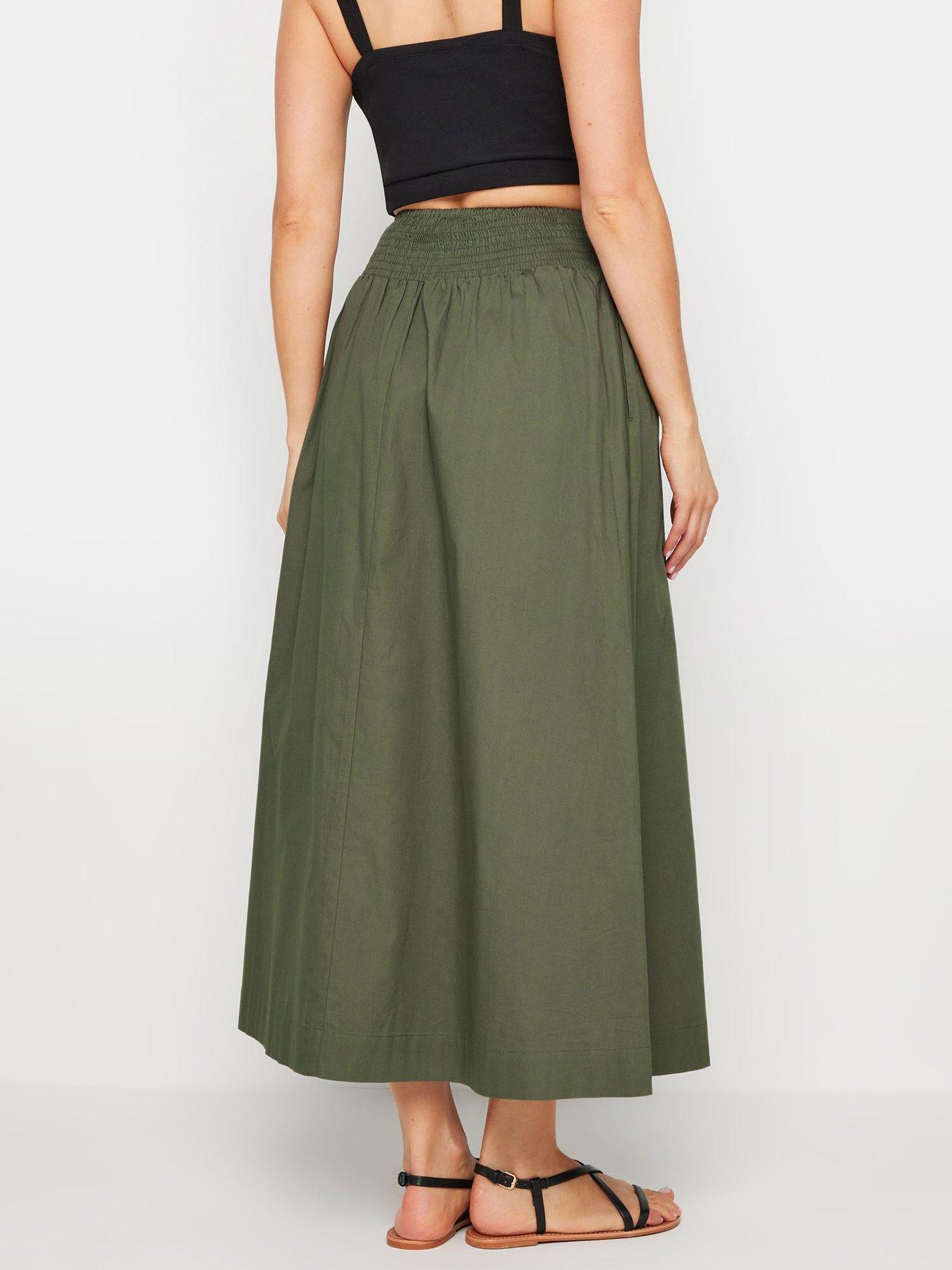 long-tall-sally-shirred-waist-cotton-skirtstillFront