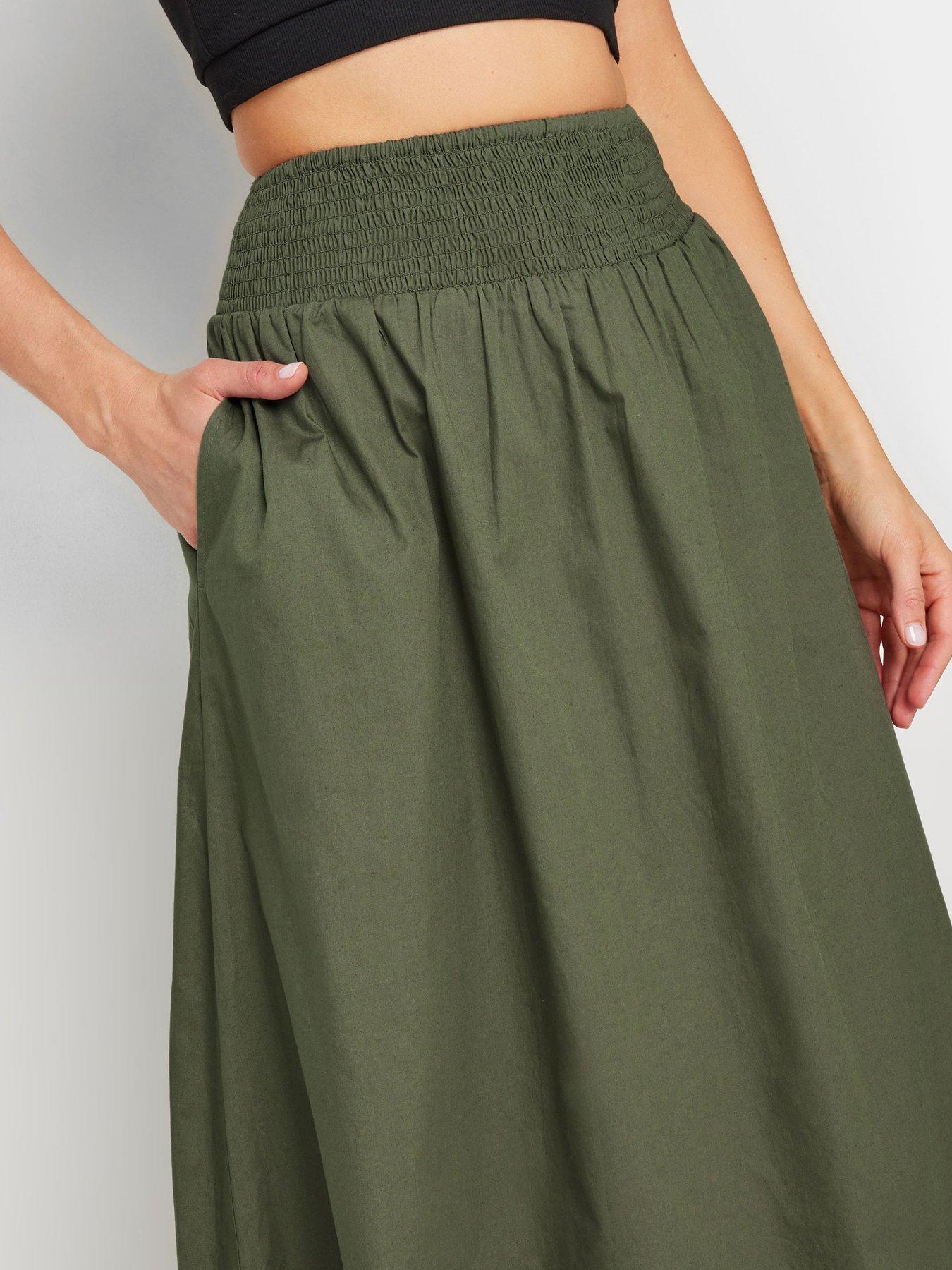 long-tall-sally-shirred-waist-cotton-skirtoutfit