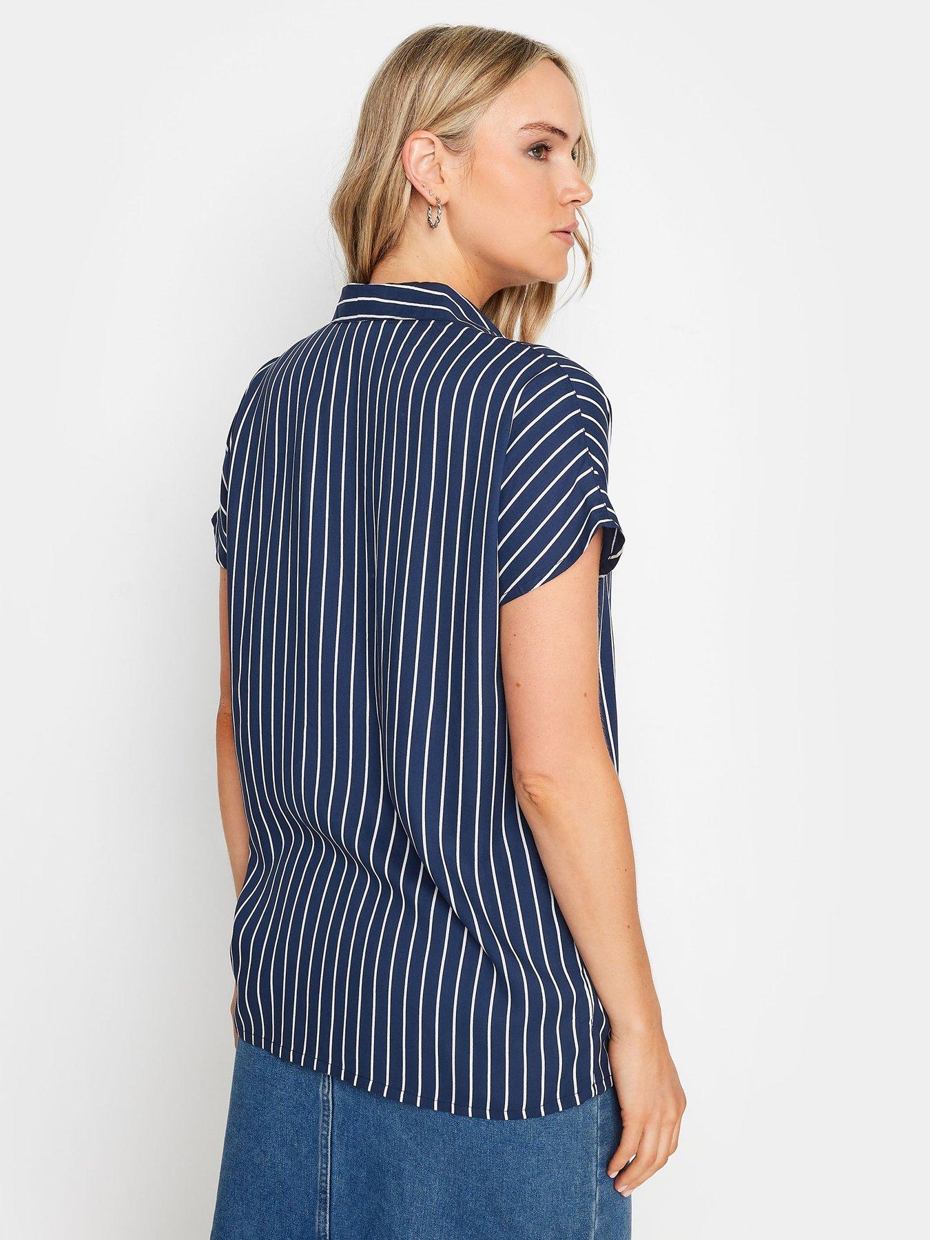 long-tall-sally-stripe-grown-on-sleeve-shirt-bluestillFront