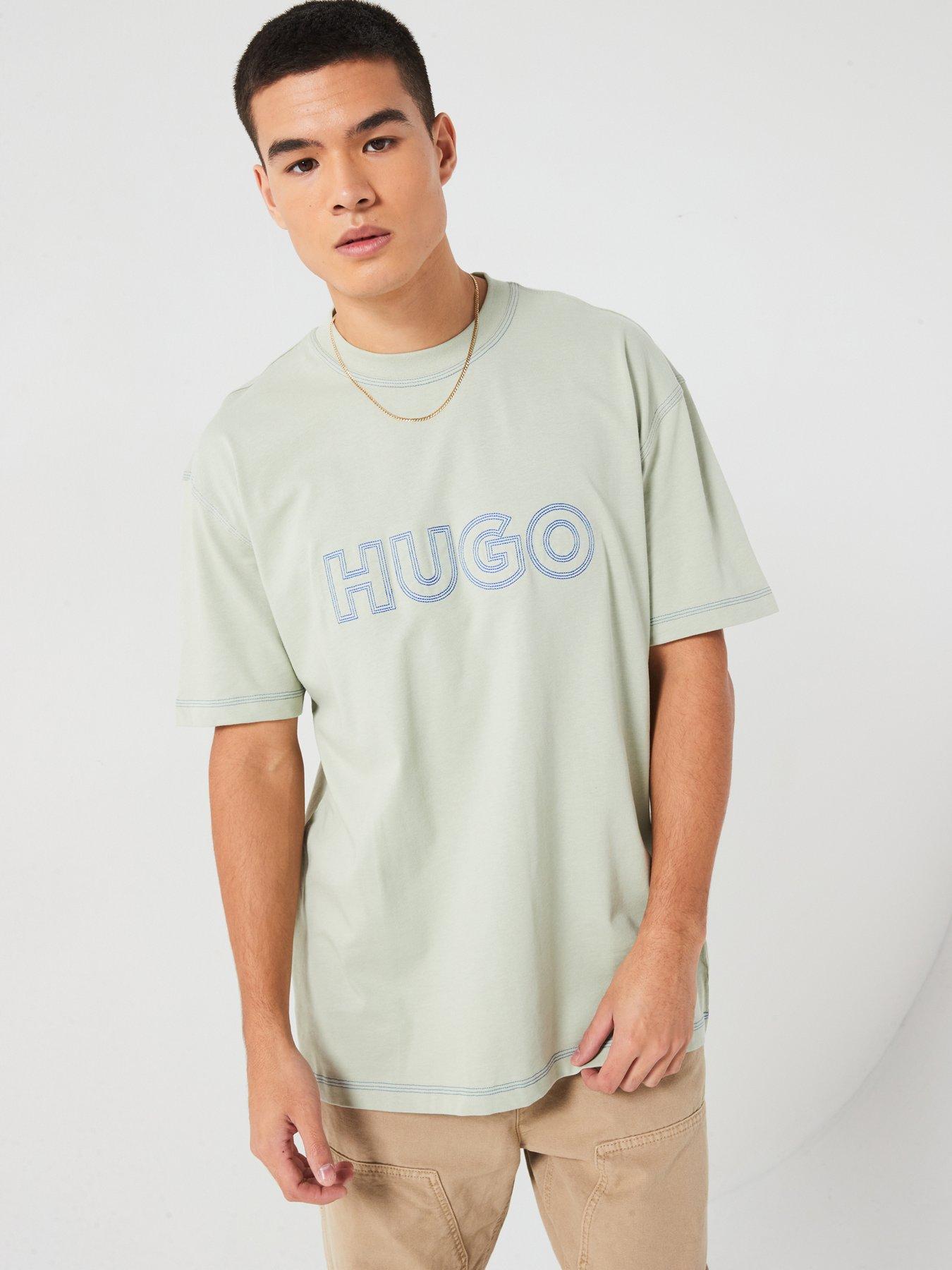 hugo-blue-nitlogo-loose-fit-outline-logo-t-shirt-light-green