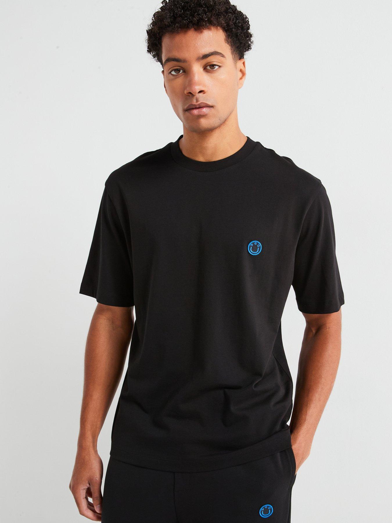 hugo-blue-niley-regular-fit-smiley-left-chest-logo-t-shirt-blackdetail