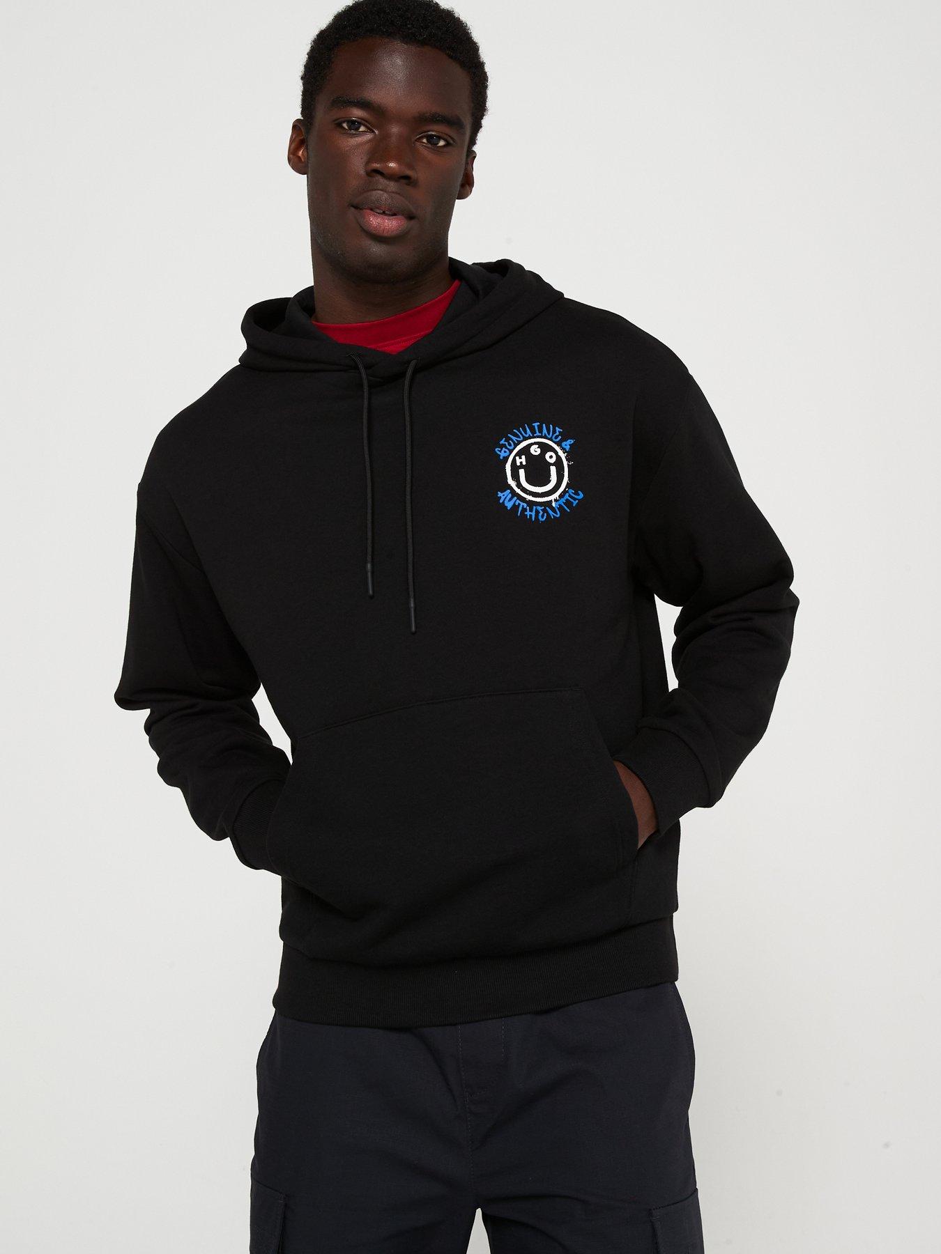 hugo-blue-nothentico-regular-fit-back-print-overhead-hoodie--blackdetail