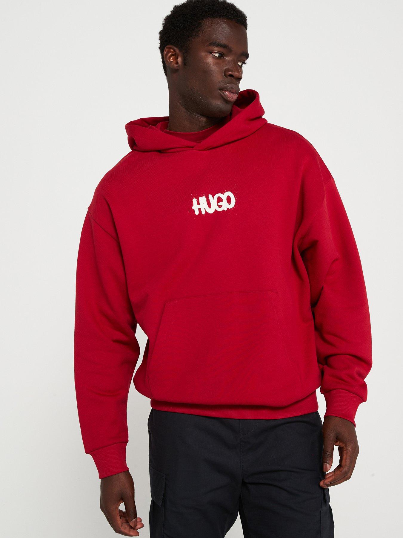 hugo-blue-nimayho-loose-fit-spray-logo-overhead-hoodie-dark-red