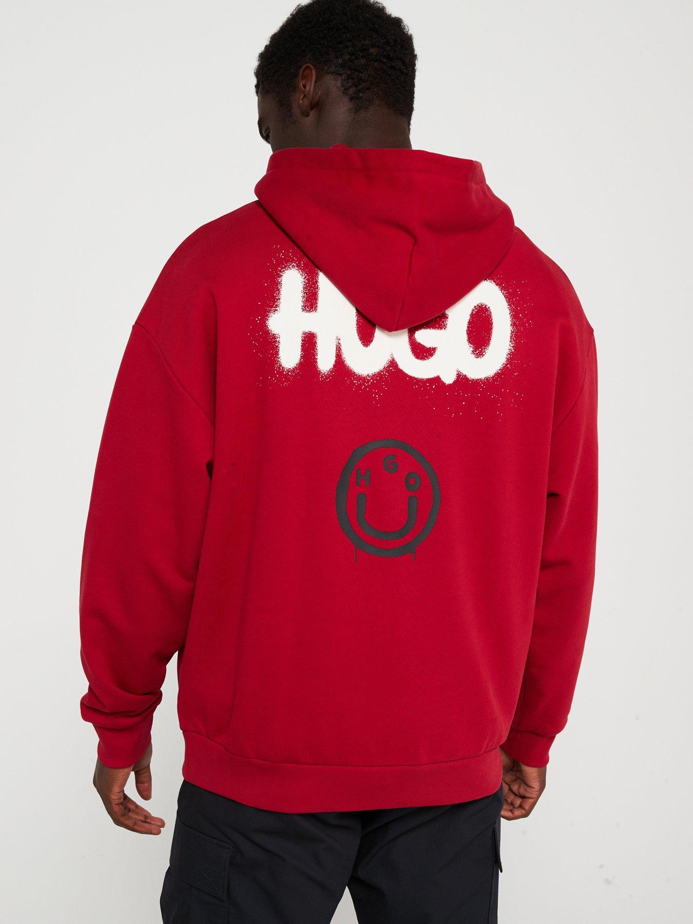 hugo-blue-nimayho-loose-fit-spray-logo-overhead-hoodie-dark-redstillFront