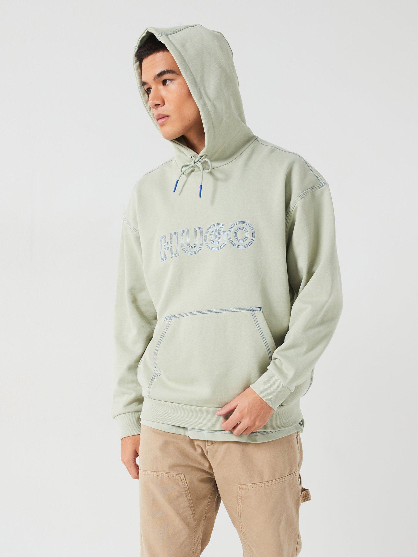 hugo-blue-nitlogohood-loose-fit-outline-stitch-overhead-hoodie-light-greenoutfit