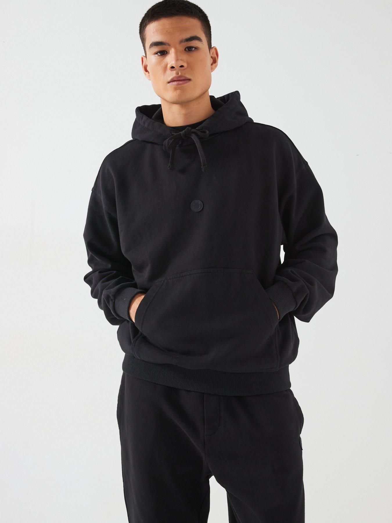 hugo-blue-nuwinto-loose-fit-overdyed-smiley-overhead-hoodie-black