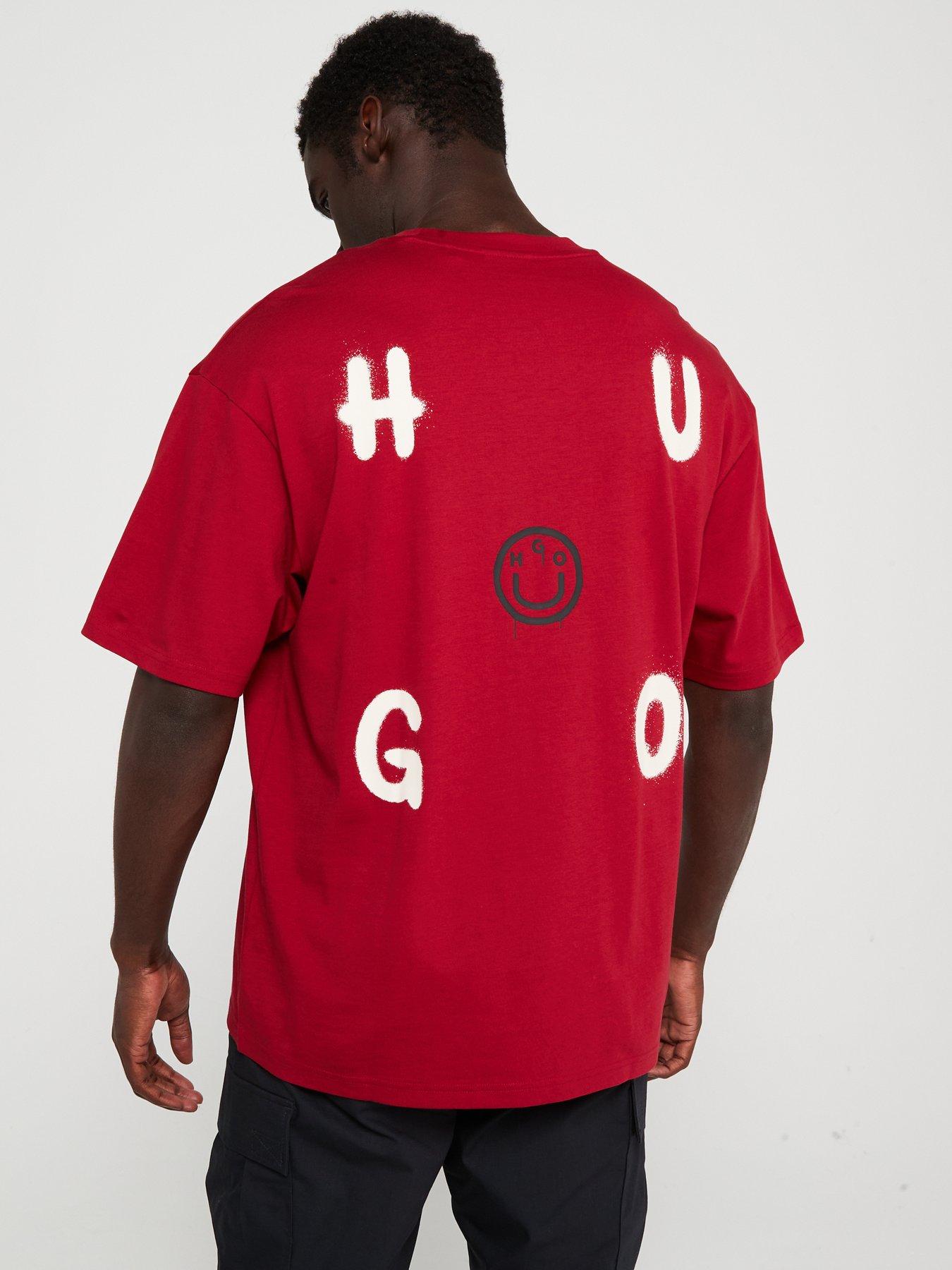 hugo-blue-nimayliti-loose-fit-spray-logo-t-shirt-dark-redstillFront