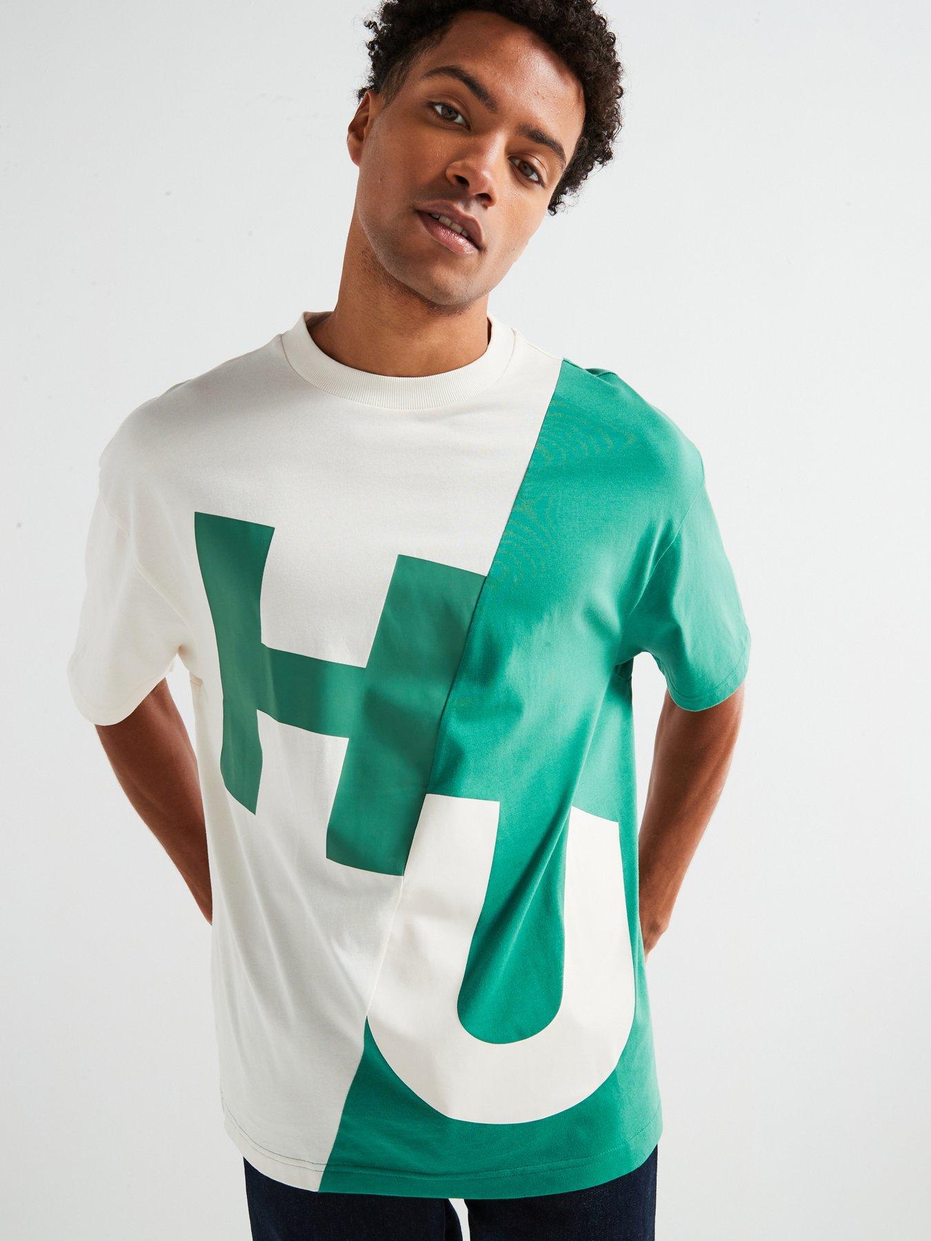 hugo-blue-nokerios-loose-fit-abstract-logo-t-shirt-whitegreen