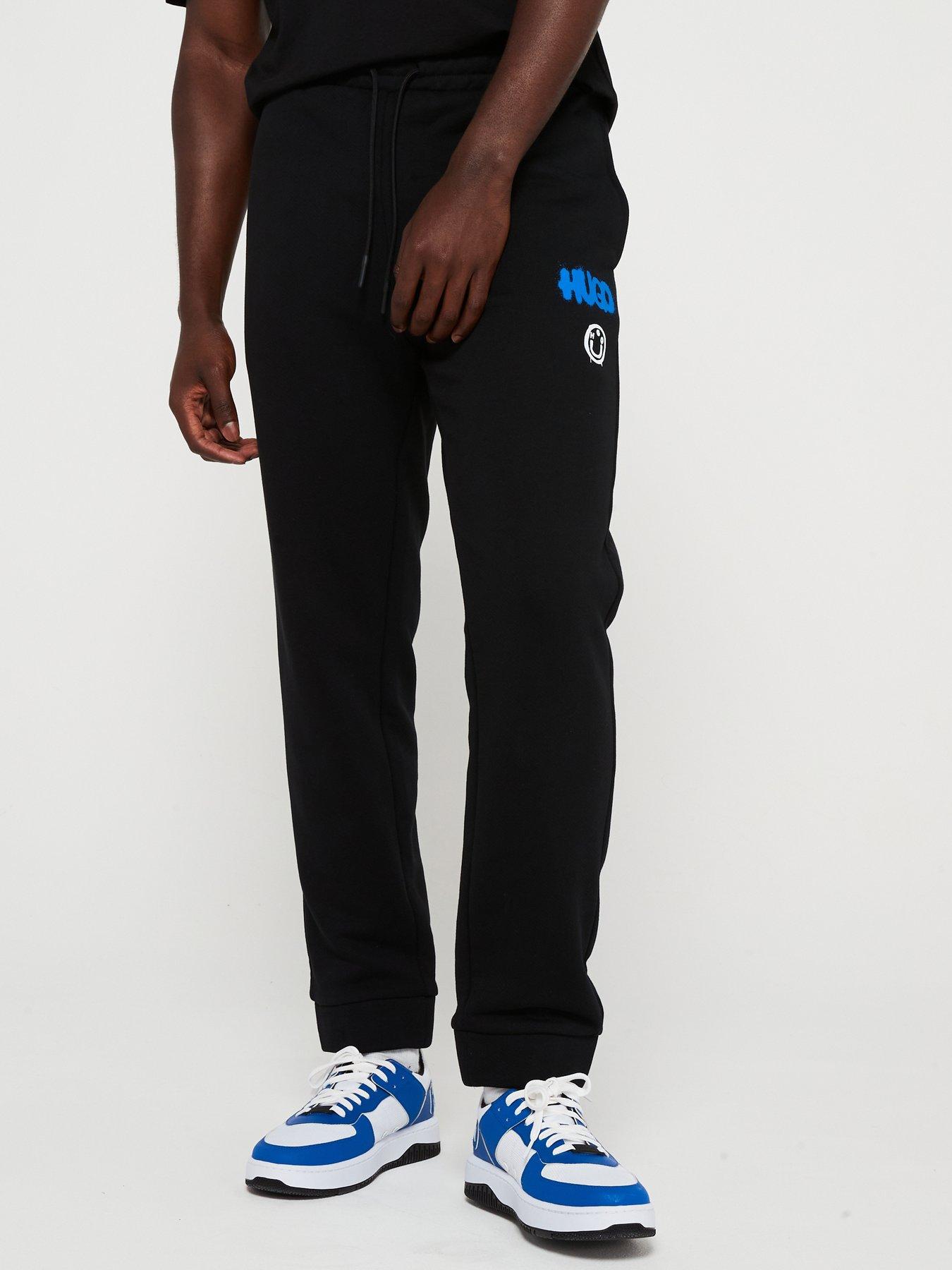 hugo-blue-nimaytro-loose-fit-spray-logo-cuff-joggers-black