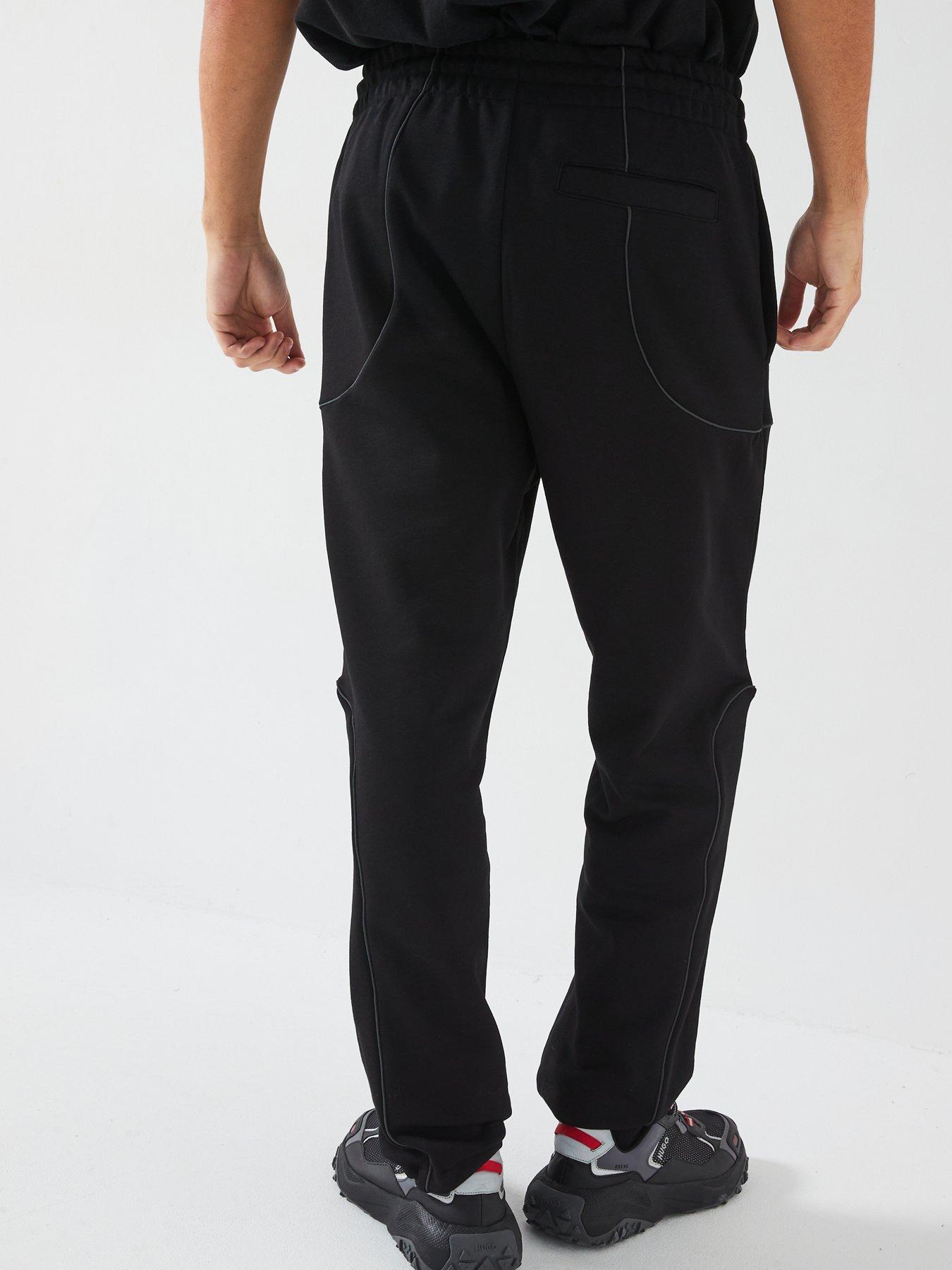 Image 2 of 6 of HUGO BLUE Nipipepant Loose Fit M3 Reflect Pipe Cuff Joggers- Black