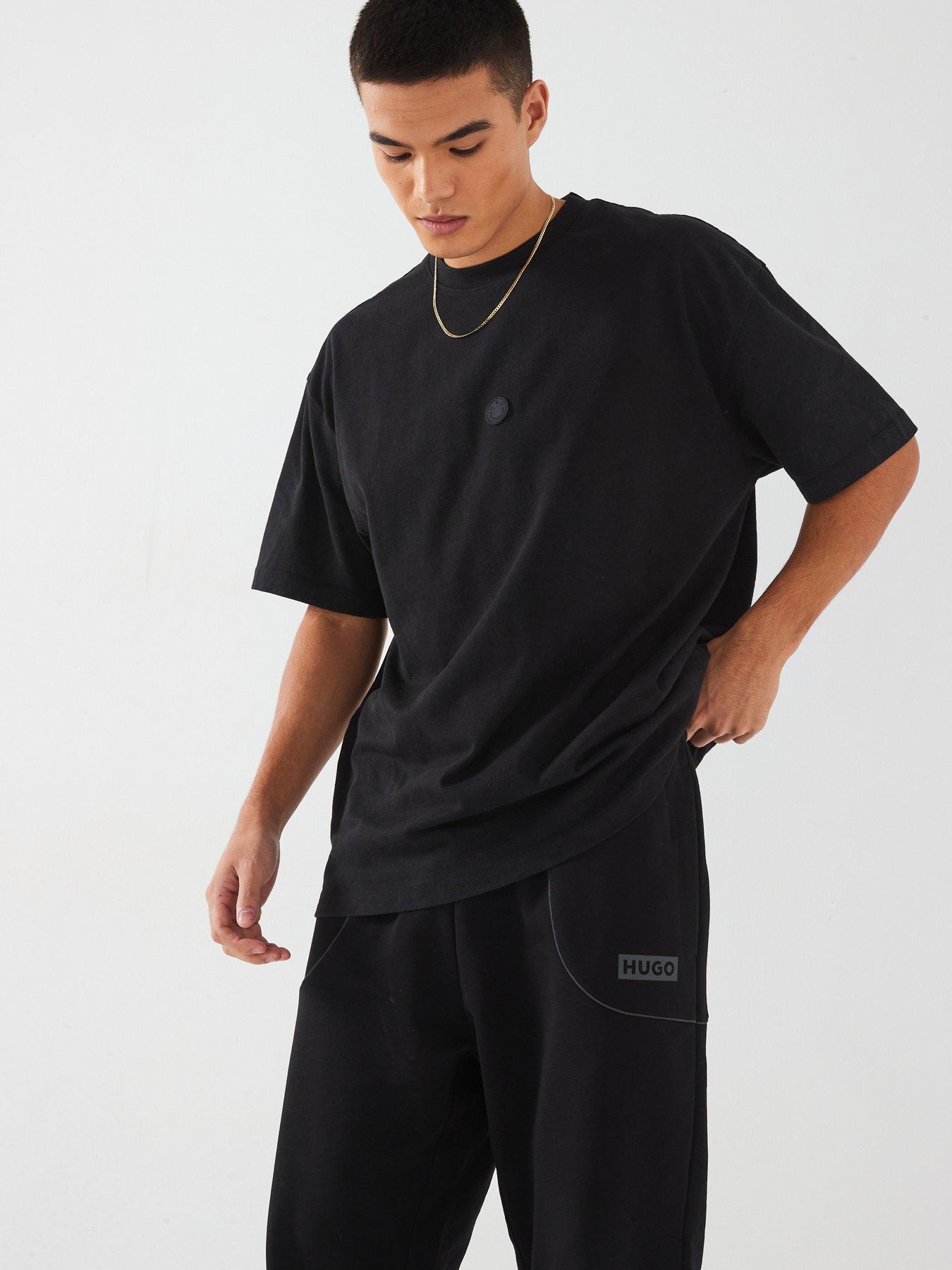 Image 4 of 6 of HUGO BLUE Nipipepant Loose Fit M3 Reflect Pipe Cuff Joggers- Black