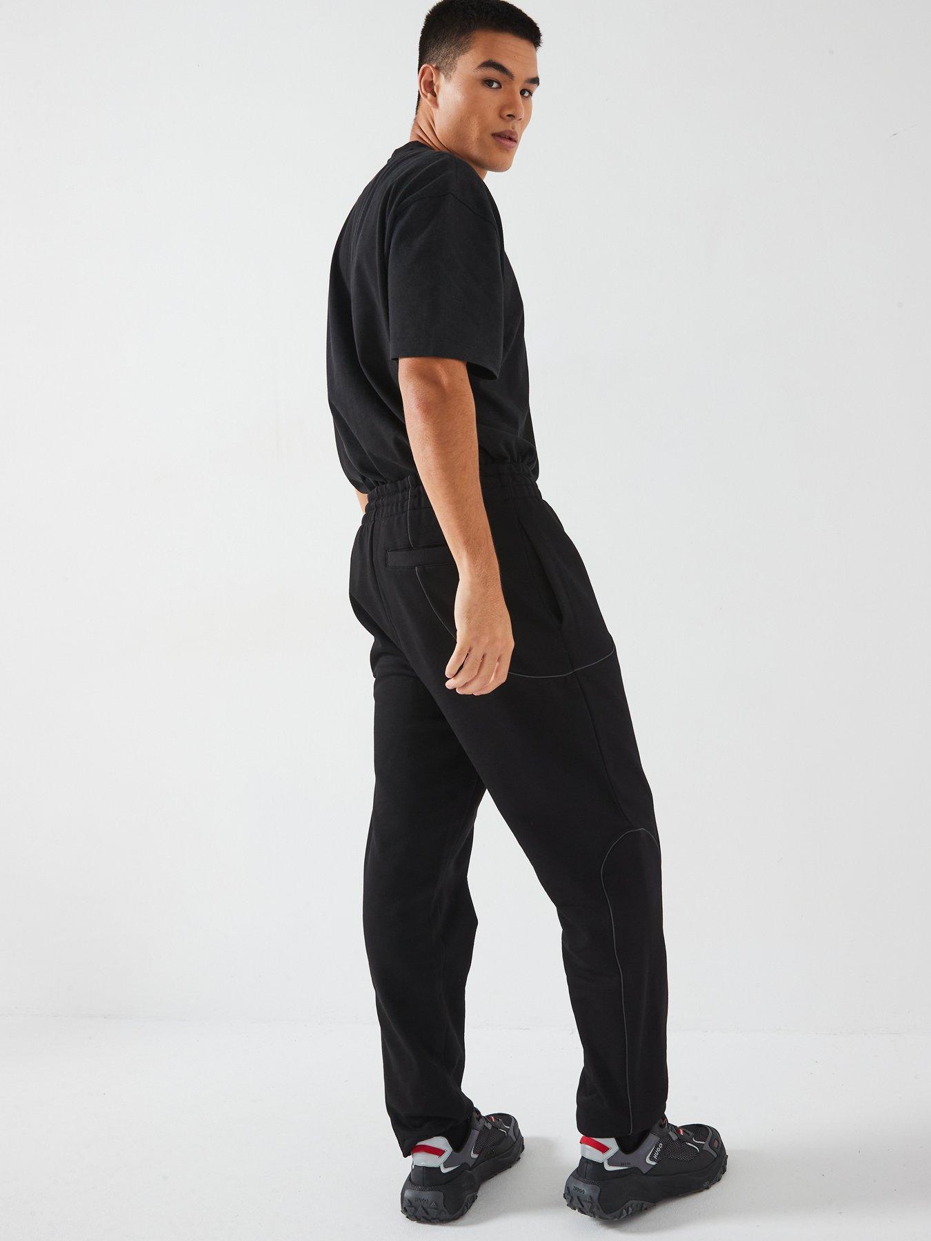 Image 6 of 6 of HUGO BLUE Nipipepant Loose Fit M3 Reflect Pipe Cuff Joggers- Black