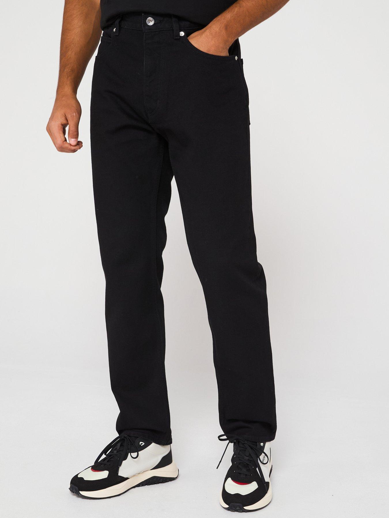Image 1 of 5 of HUGO Blue Jonah Straight Fit Jeans - Black