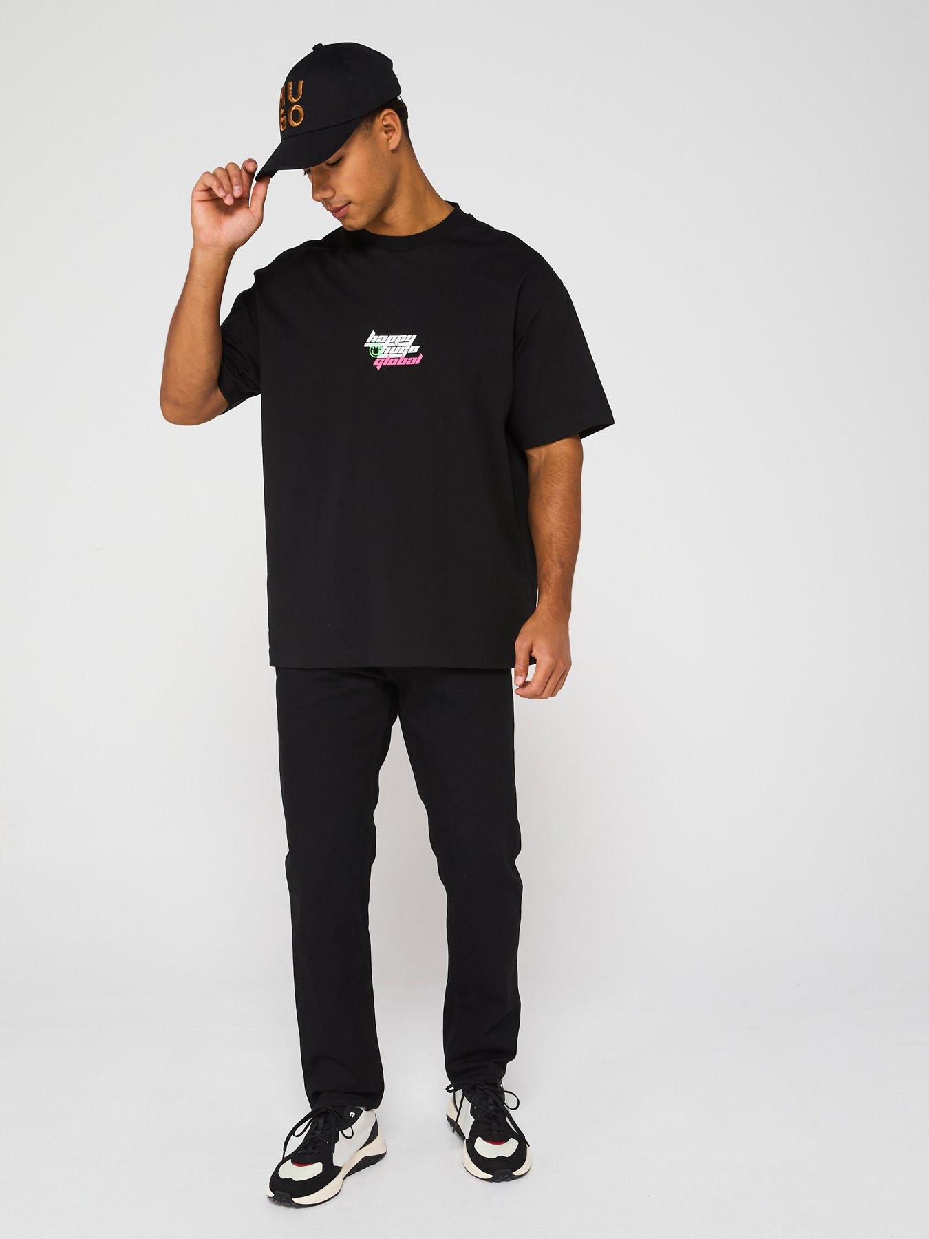 Image 3 of 5 of HUGO Blue Jonah Straight Fit Jeans - Black