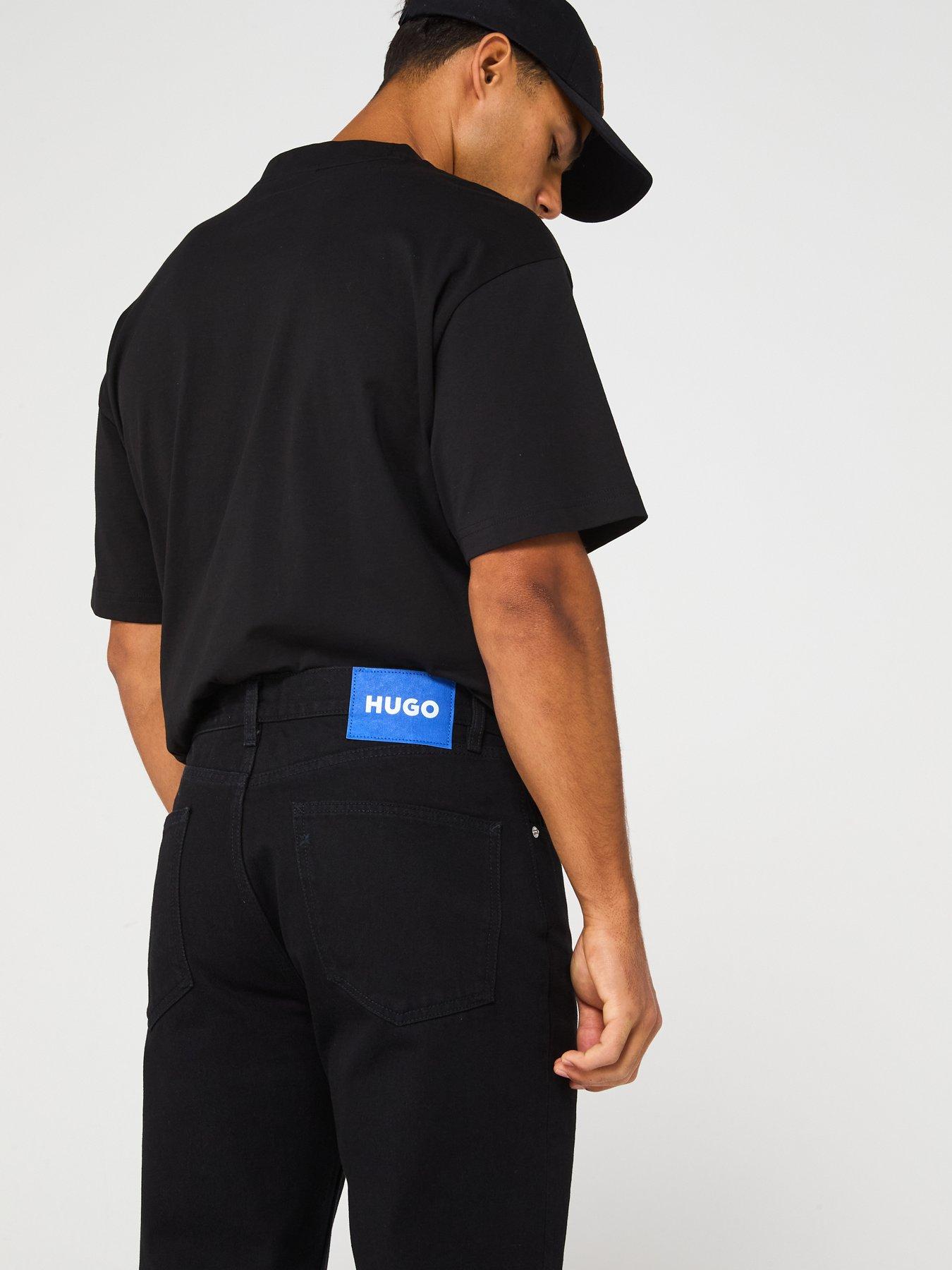 Image 4 of 5 of HUGO Blue Jonah Straight Fit Jeans - Black