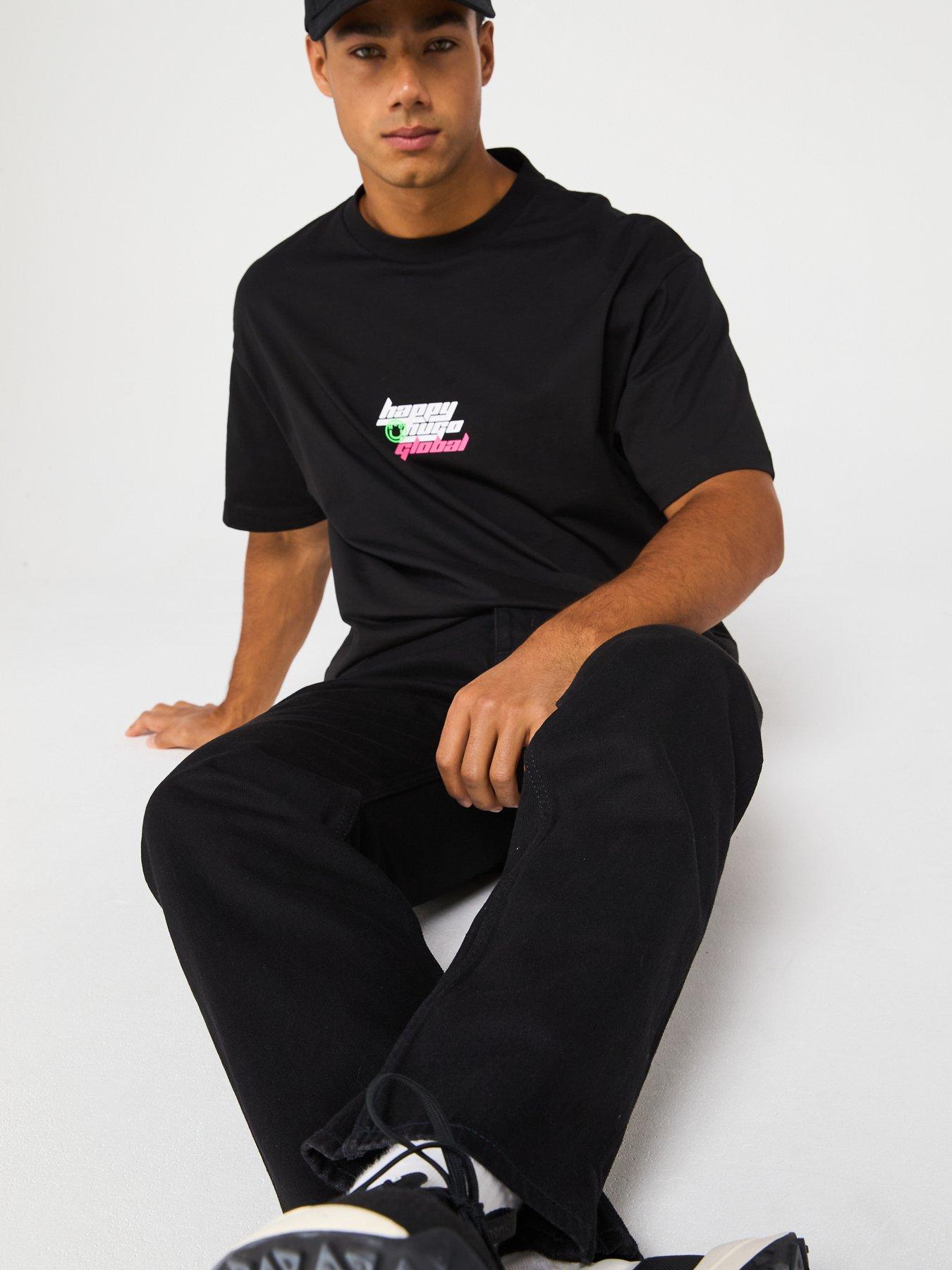 Image 5 of 5 of HUGO Blue Jonah Straight Fit Jeans - Black