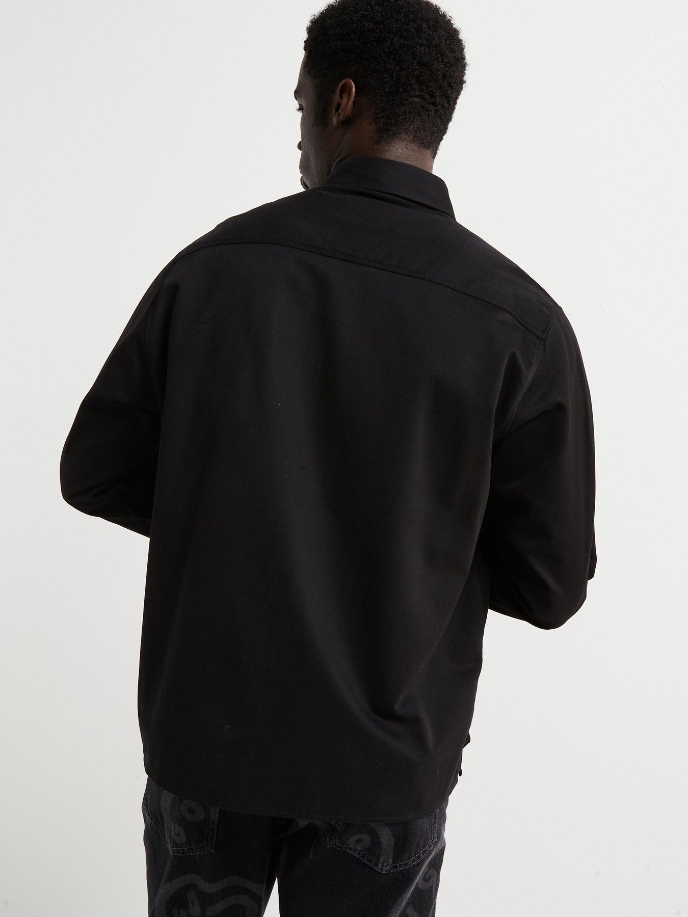 hugo-blue-ekynone-loose-fit-double-pocket-long-sleeve-shirt-blackstillFront