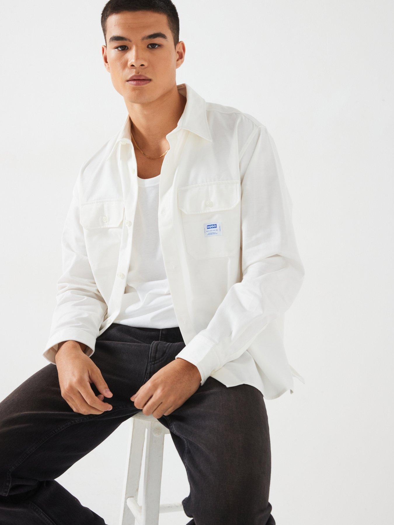 hugo-blue-ekynone-loose-fit-double-pocket-long-sleeve-shirt-white