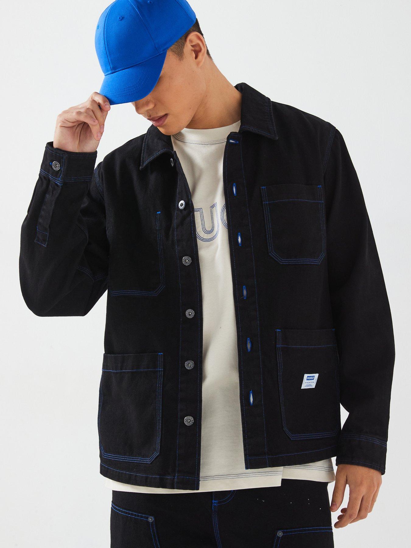 hugo-blue-esantos-contrast-stitch-utility-overshirt-black