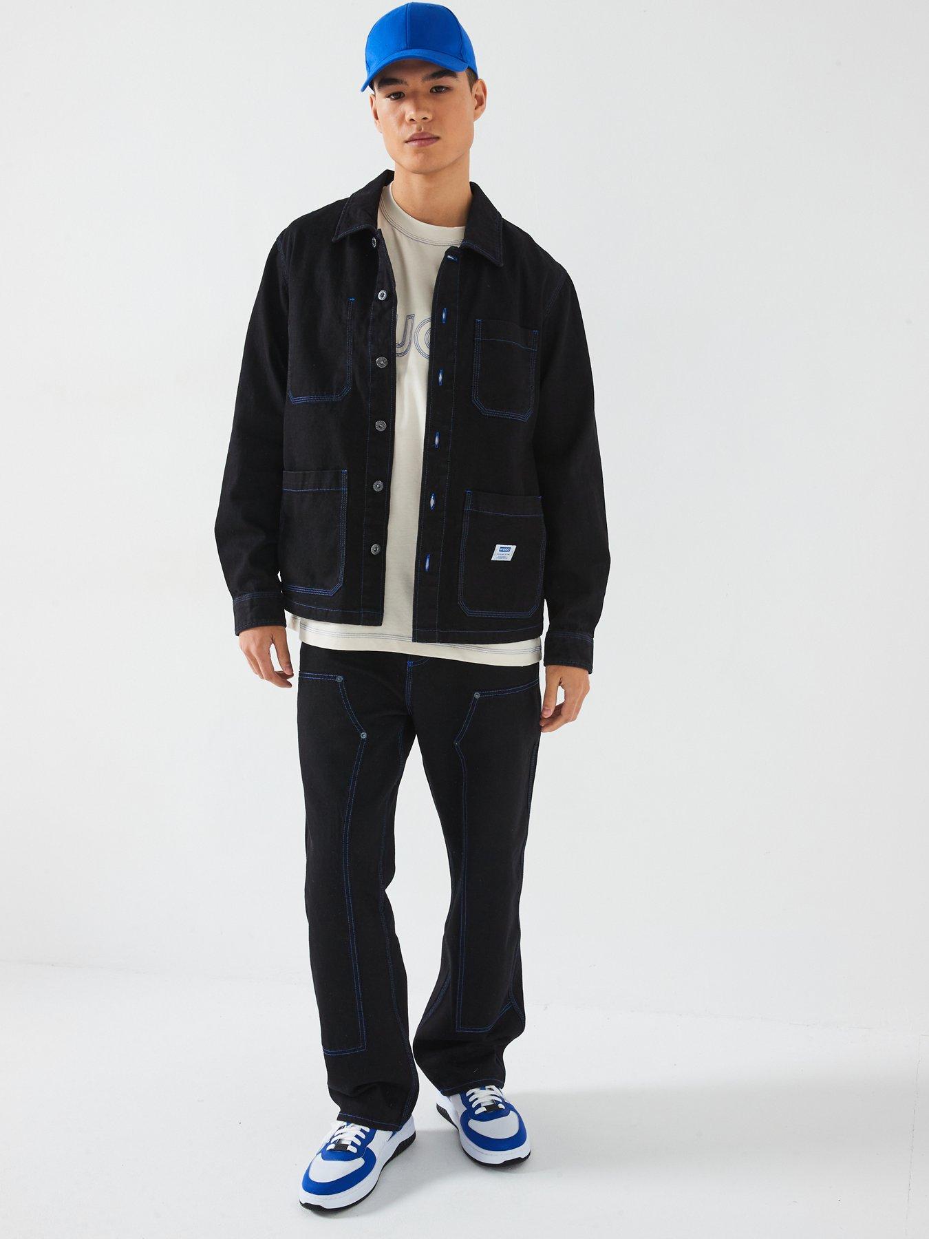 hugo-blue-esantos-contrast-stitch-utility-overshirt-blackback