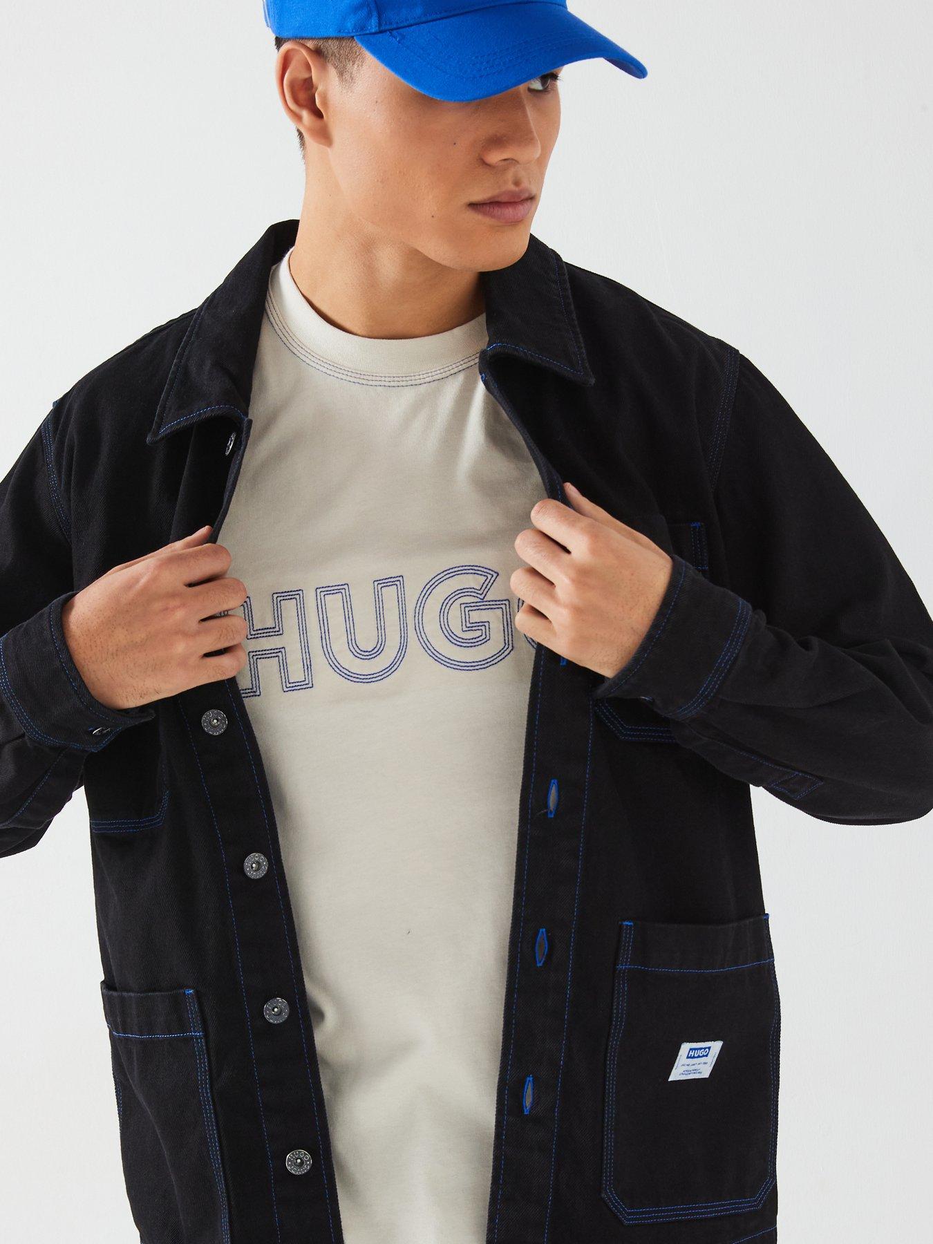 hugo-blue-esantos-contrast-stitch-utility-overshirt-blackoutfit