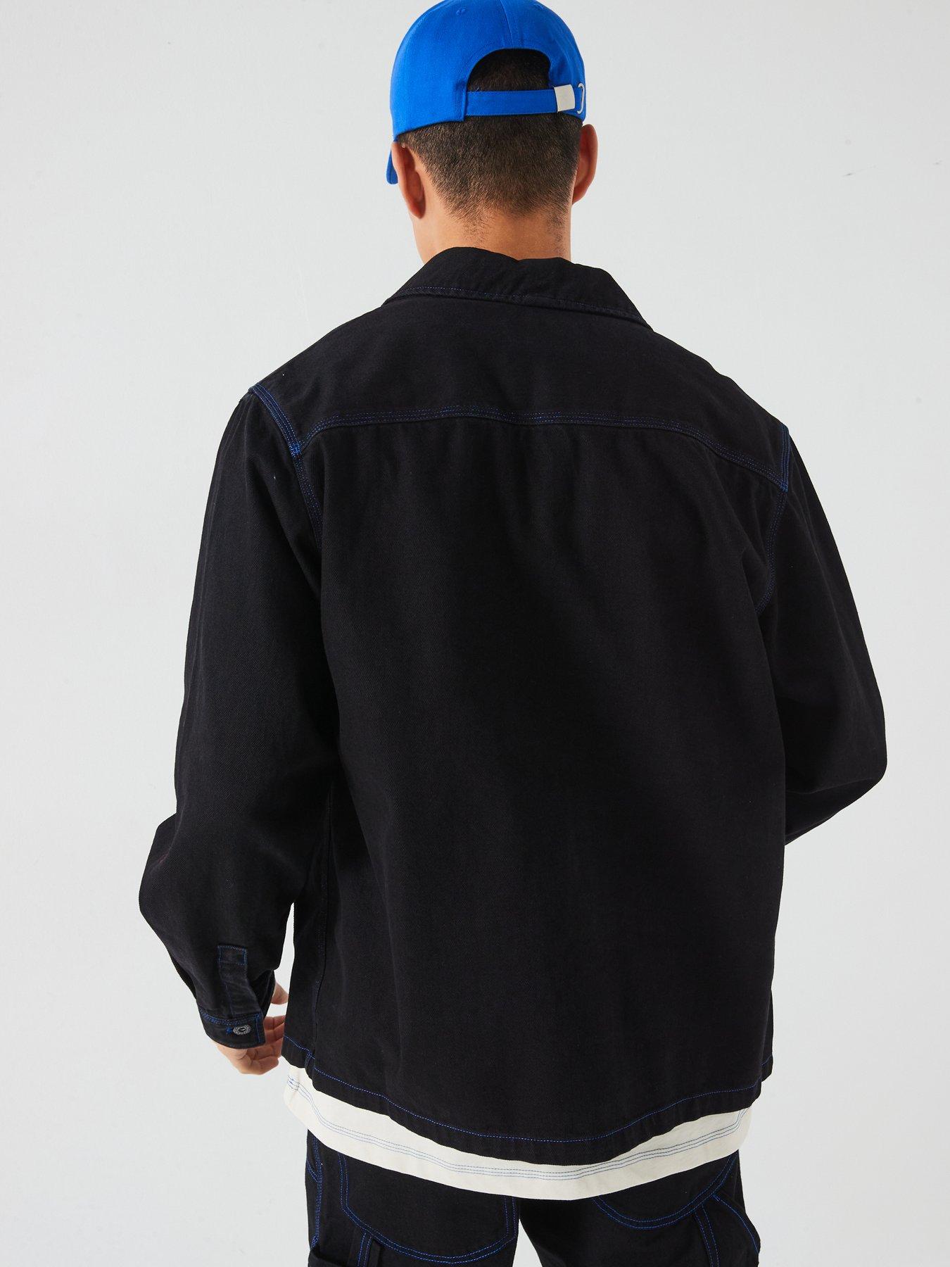 hugo-blue-esantos-contrast-stitch-utility-overshirt-blackdetail