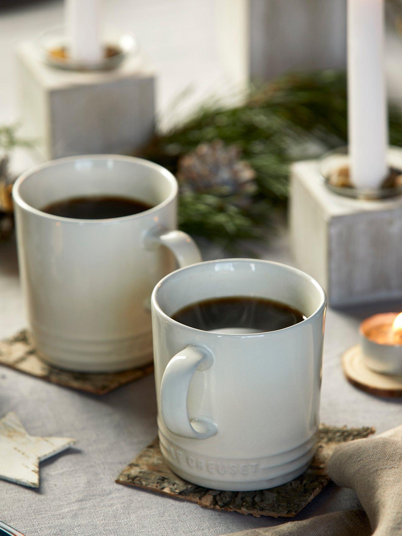 Image 5 of 7 of Le Creuset Set of 4 Stoneware Mugs in Meringue
