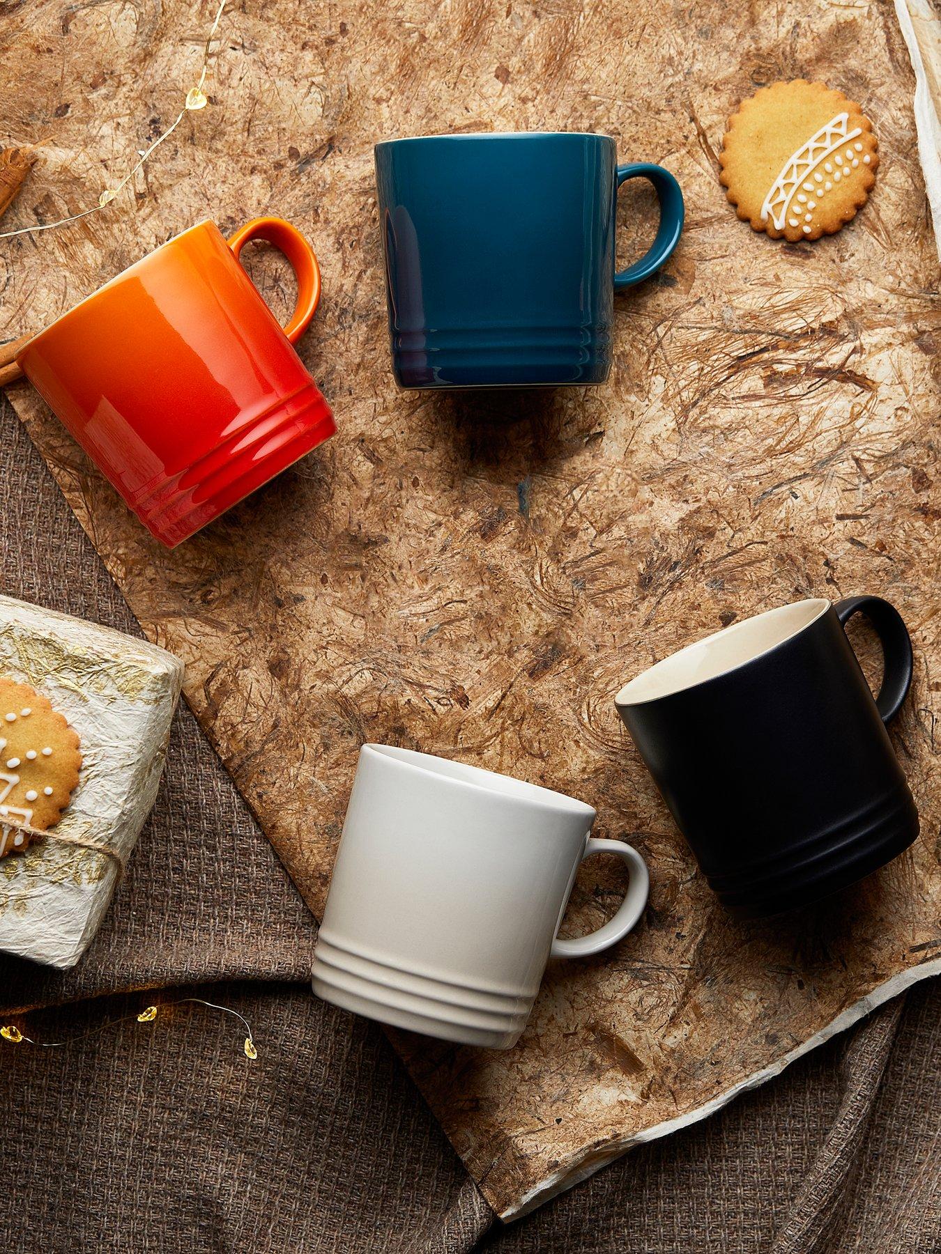 Image 7 of 7 of Le Creuset Set of 4 Stoneware Mugs in Meringue