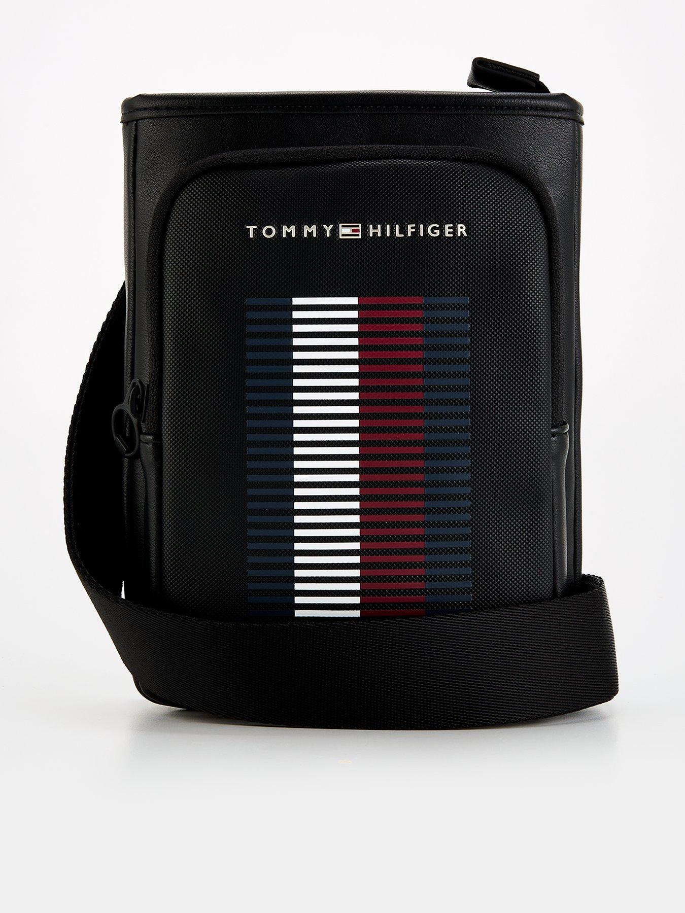 tommy-hilfiger-tommy-hilfiger-foundation-pique-global-stripe-mini-crossbody-bag-black