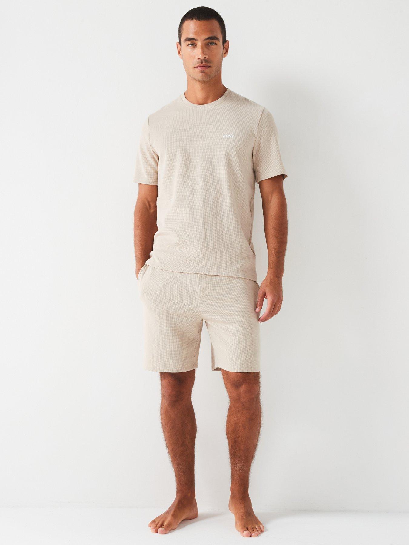 boss-regular-fit-waffle-loungewear-t-shirtfront