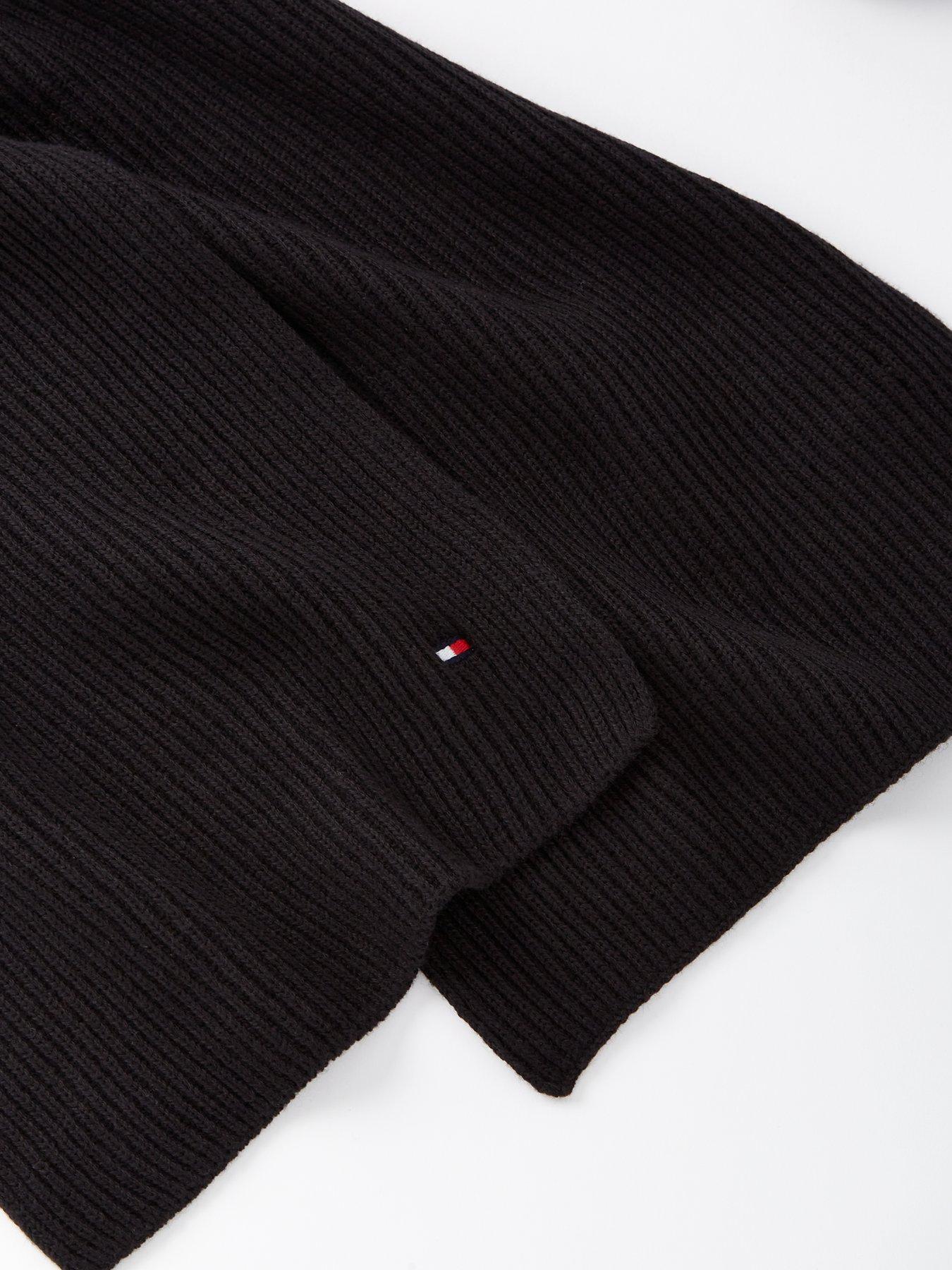 tommy-hilfiger-tommy-hilfiger-pima-cotton-flag-beanie-amp-scarf-gift-set-blackback