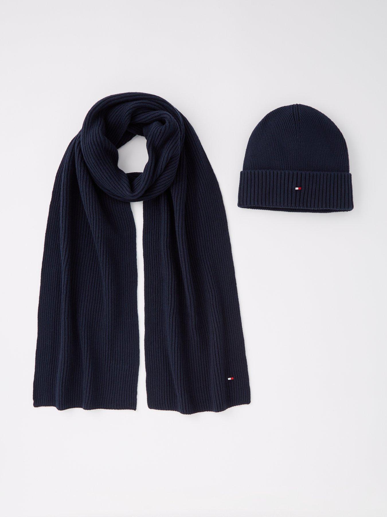 tommy-hilfiger-tommy-hilfiger-pima-cotton-flag-beanie-amp-scarf-gift-set-navy