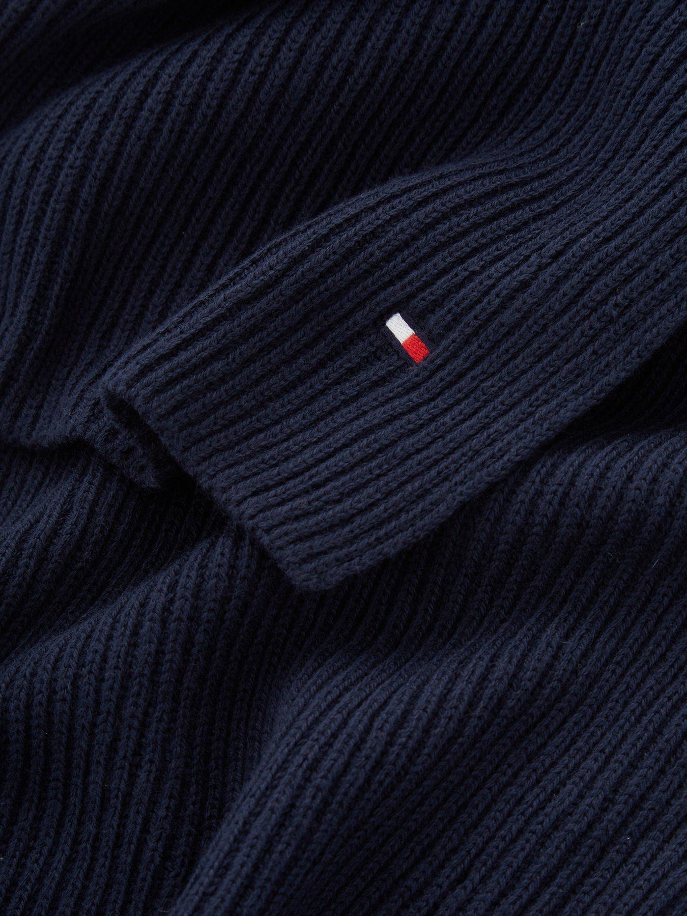 tommy-hilfiger-tommy-hilfiger-pima-cotton-flag-beanie-amp-scarf-gift-set-navyoutfit