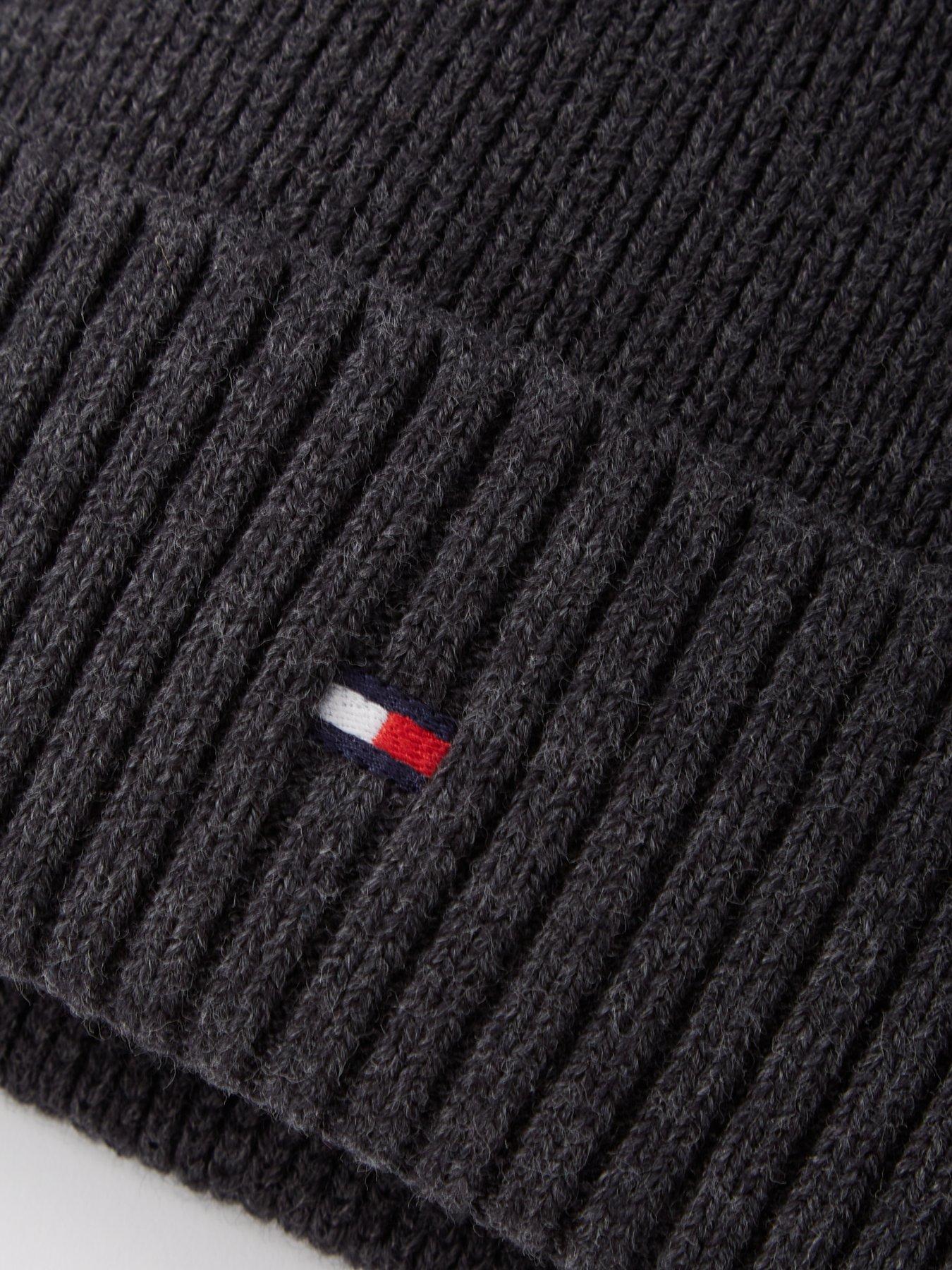 tommy-hilfiger-tommy-hilfiger-pima-cotton-flag-beanie-amp-scarf-gift-set-dark-greyback