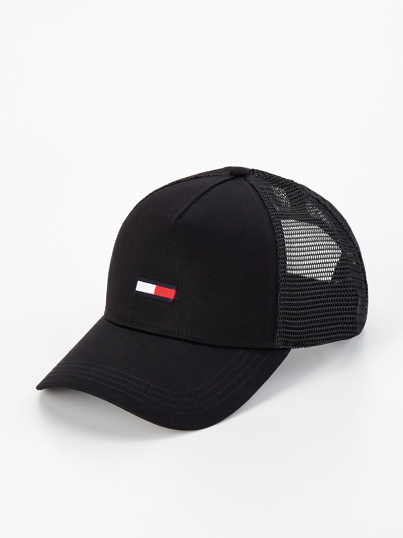 tommy-jeans-tommy-jeans-elongated-flag-trucker-baseball-cap-black