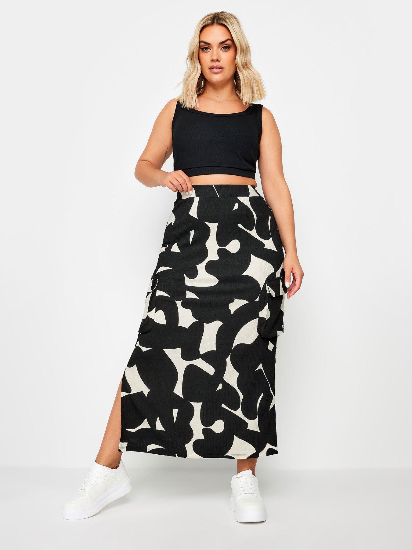 yours-textured-utility-maxi-skirt-blackback