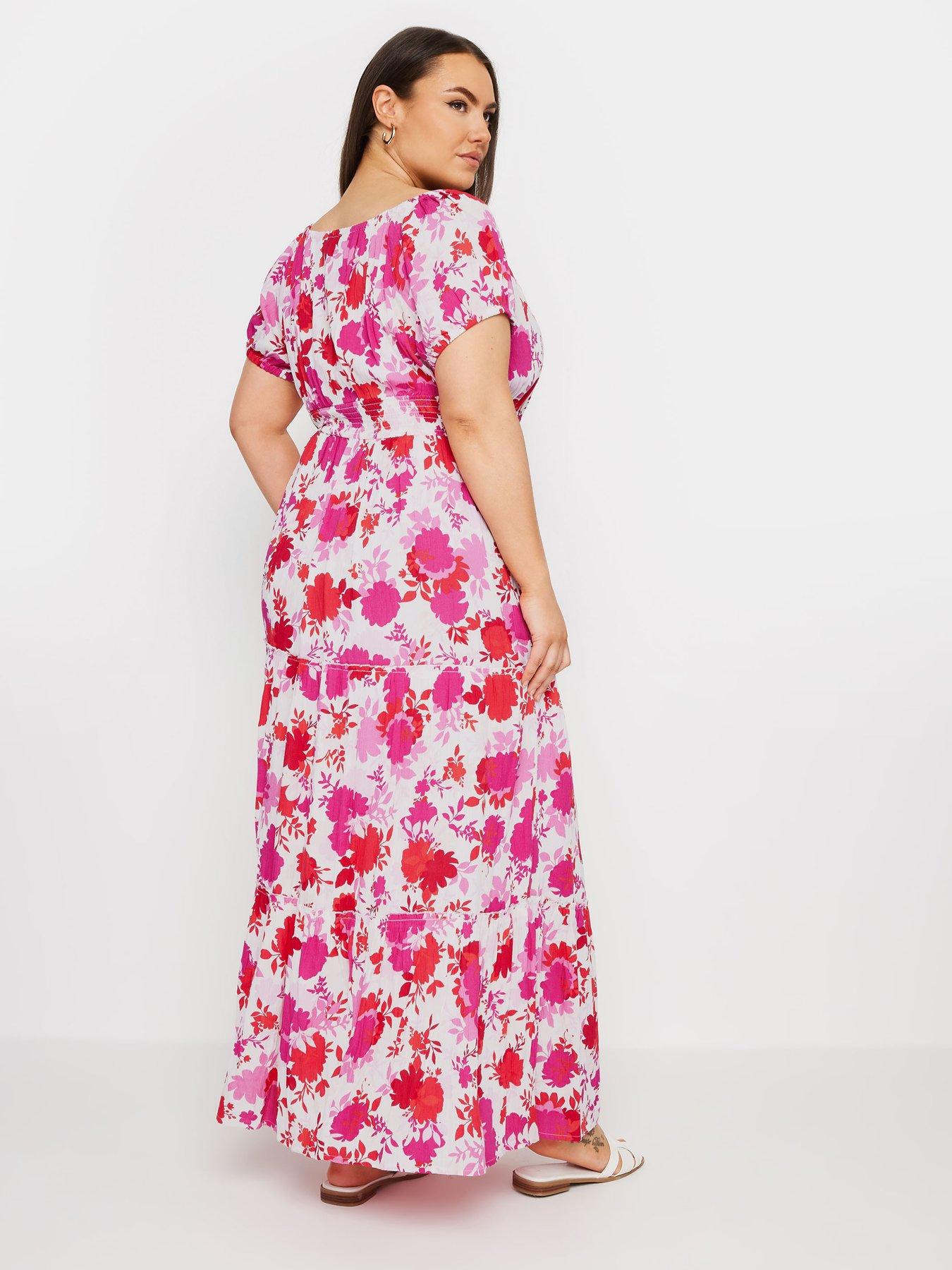 yours-gypsy-bardot-maxi-dress-pinkstillFront