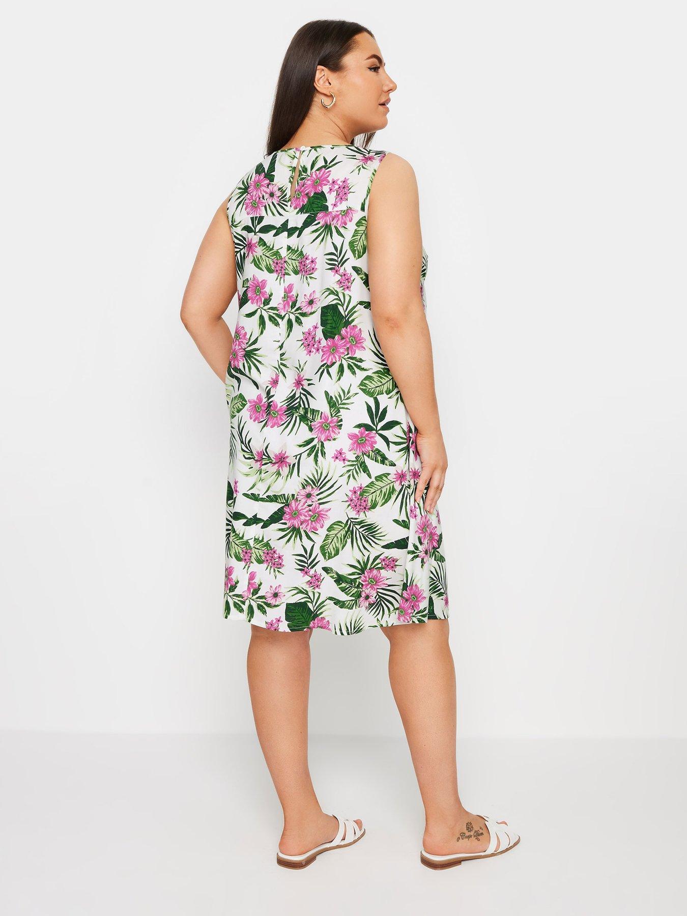 yours-sleeveless-midi-swing-dress-whitestillFront