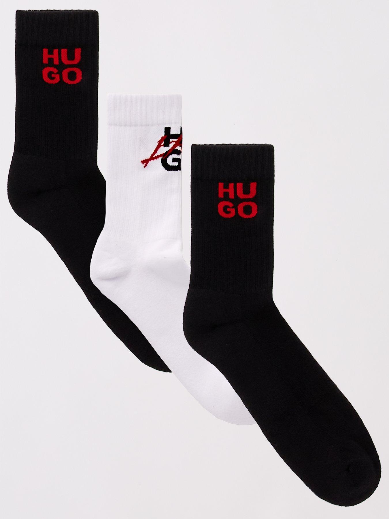 hugo-3-pack-thriller-side-logo-crew-socks-assorted-multi