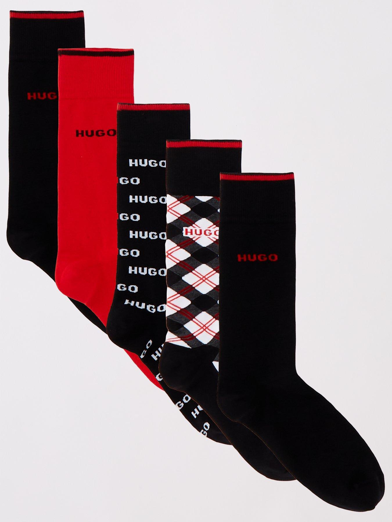 hugo-hugo-5-pack-design-gift-crew-socks-blackfront