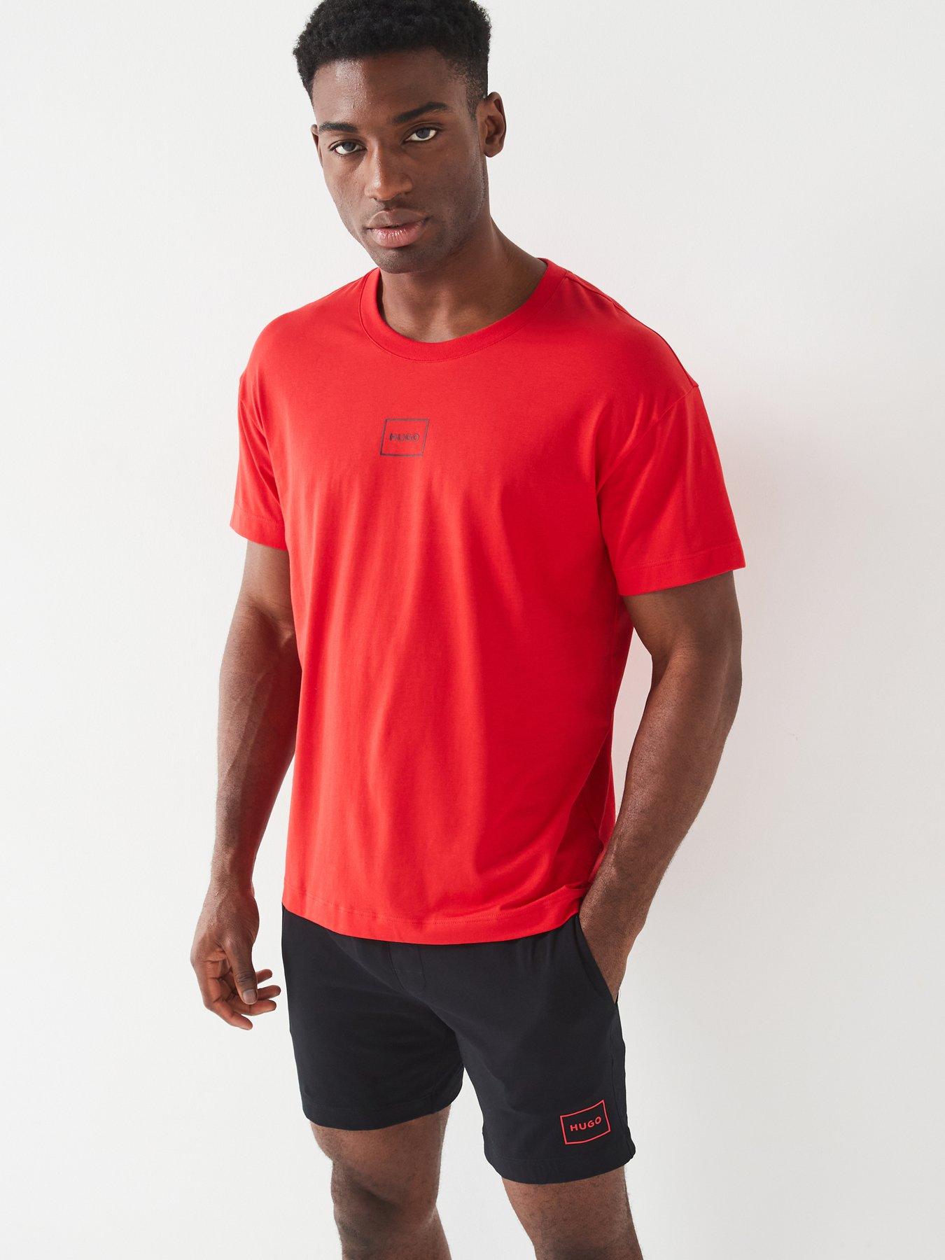 hugo-laze-relaxed-fit-loungewear-t-shirt-red