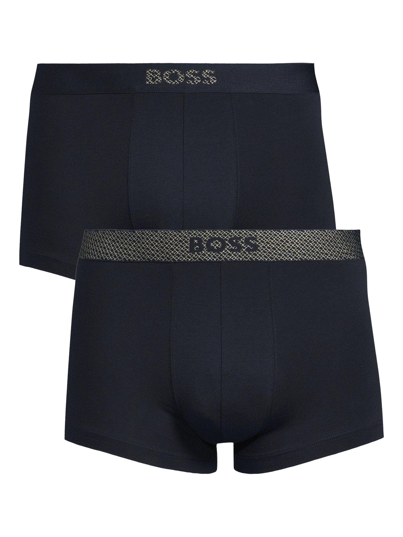 Image 1 of 3 of BOSS 2 Pack Mono Trunk Gift Set (Navy/Silver)